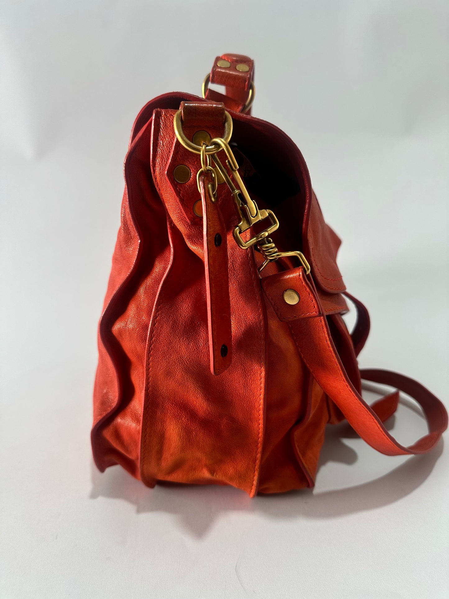 PROENZA SCHOULER Lambskin Medium PS1 Satchel Dove Red