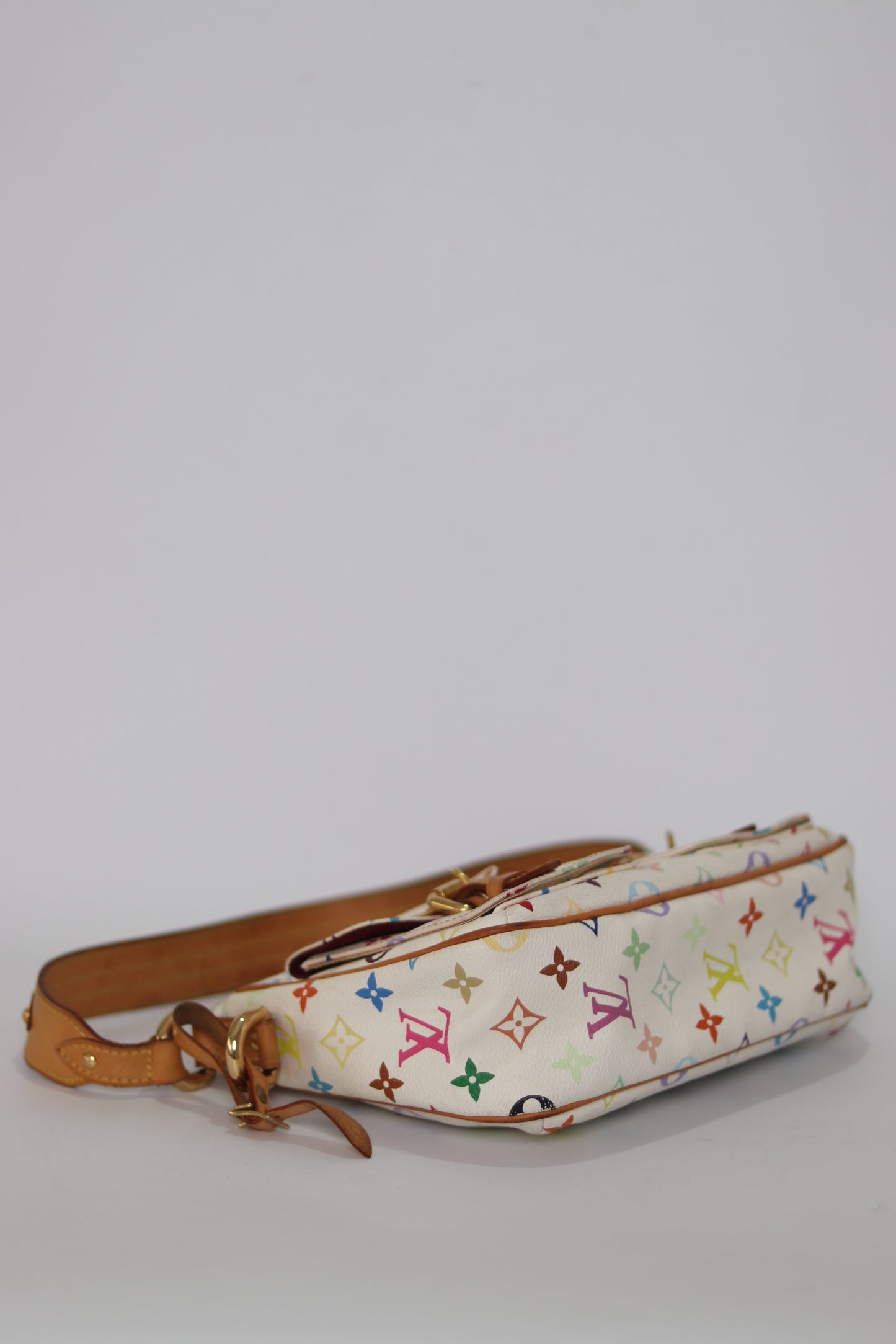 LOUIS VUITTON White Monogram Multicolore Canvas Lodge PM Shoulder Bag