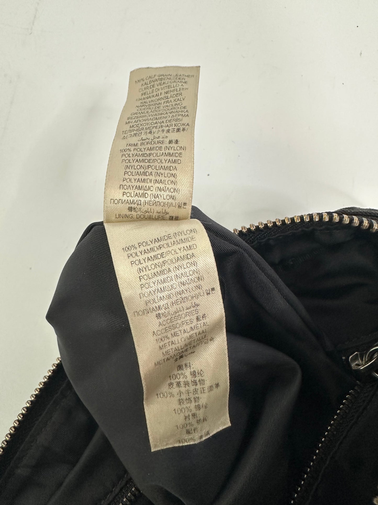 BURBERRY Zip Messenger Bag Smoked Check Canvas Small