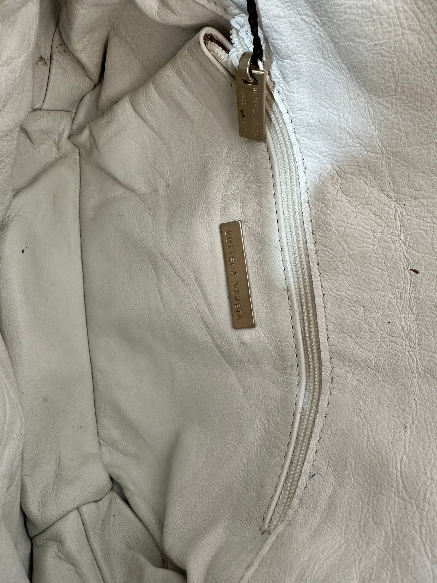 Bottega Veneta Beige Intrecciato Leather Nodini Crossbody Bag