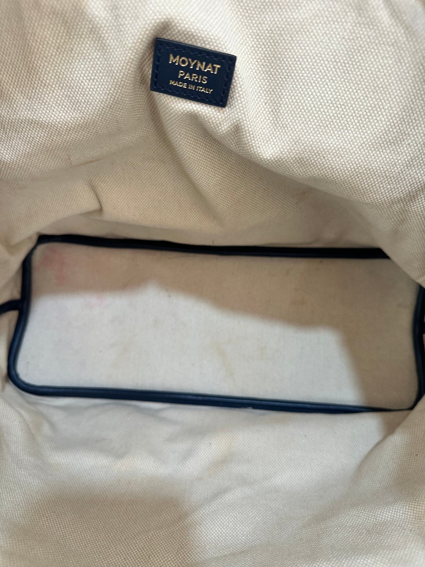 Moynat Blue Monogram Coated Canvas and Leather Oh! Ruban Tote