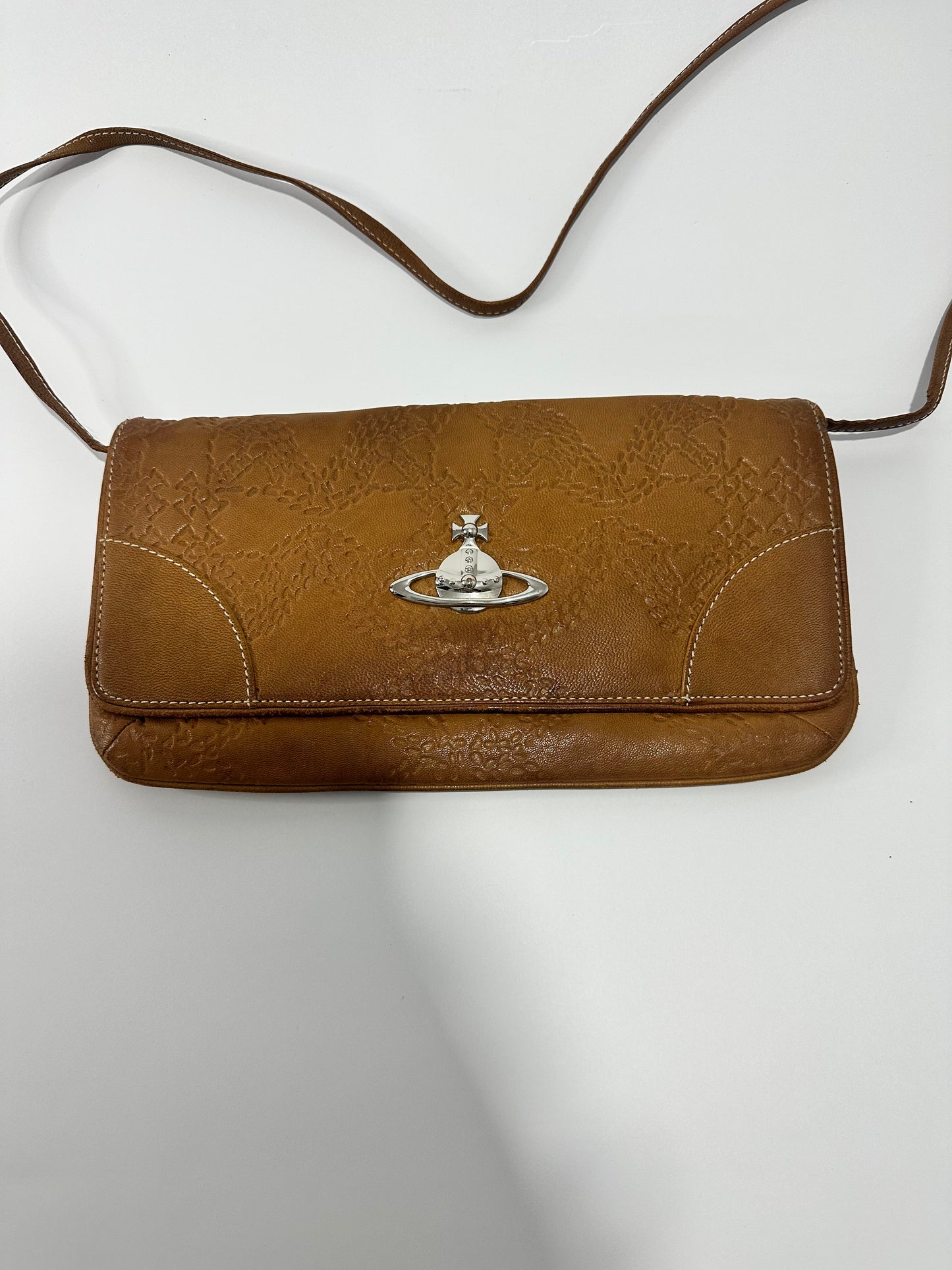 Vivienne Westwood Brown Leather Crossbody Bag
