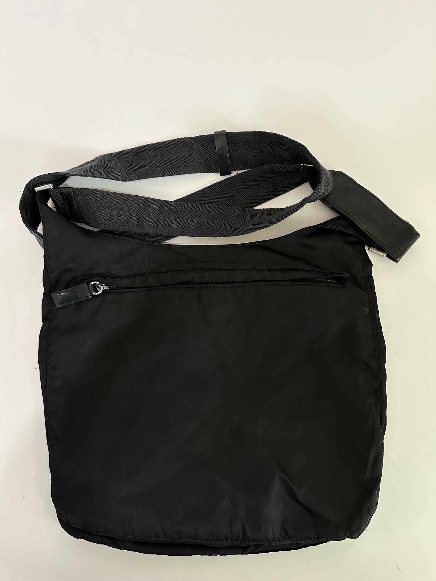 PRADA Tessuto Nylon Crossbody Bag Black