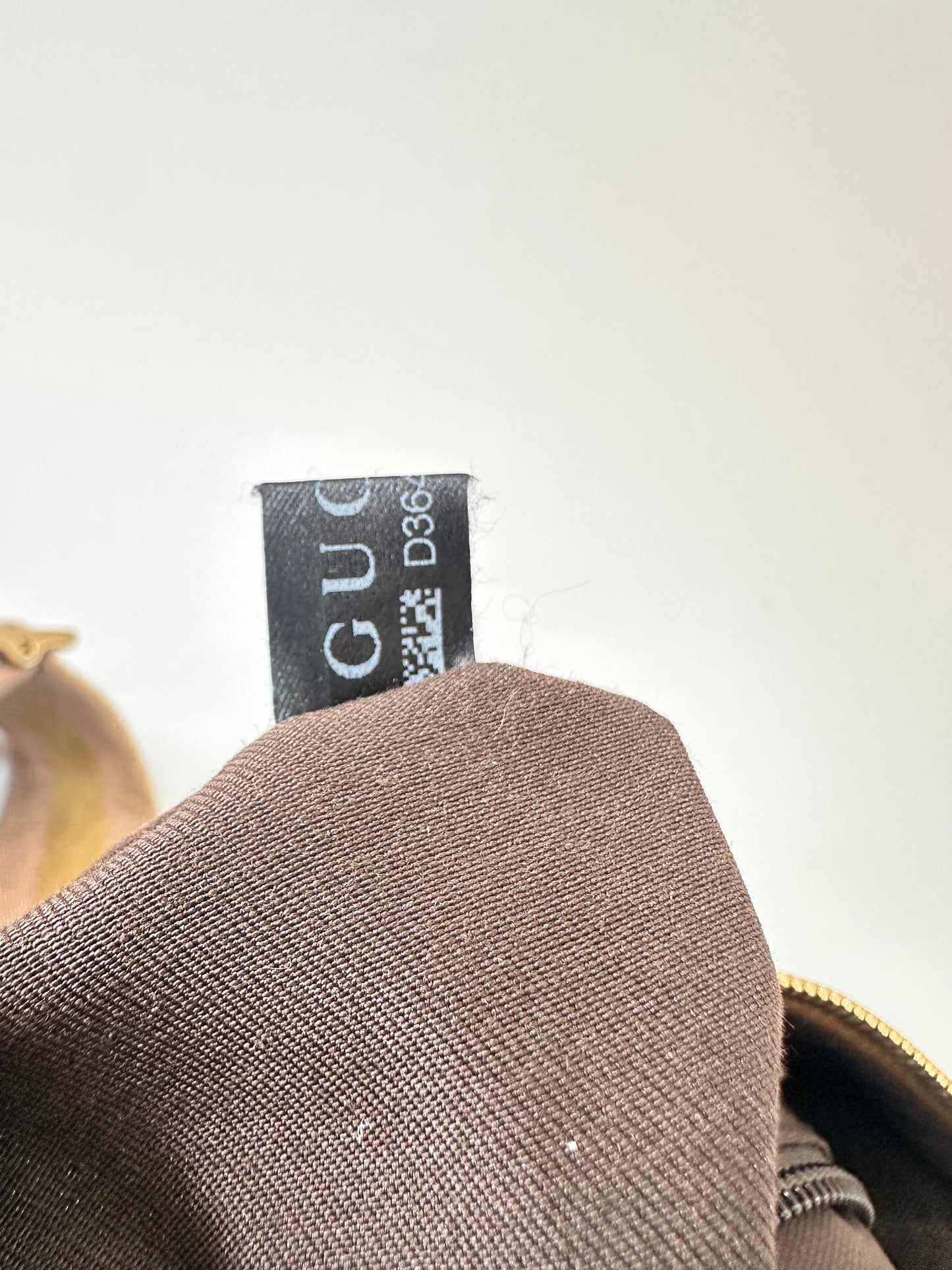 GUCCI GG Canvas Medium Sherry Half Moon Crossbody Bag Gold