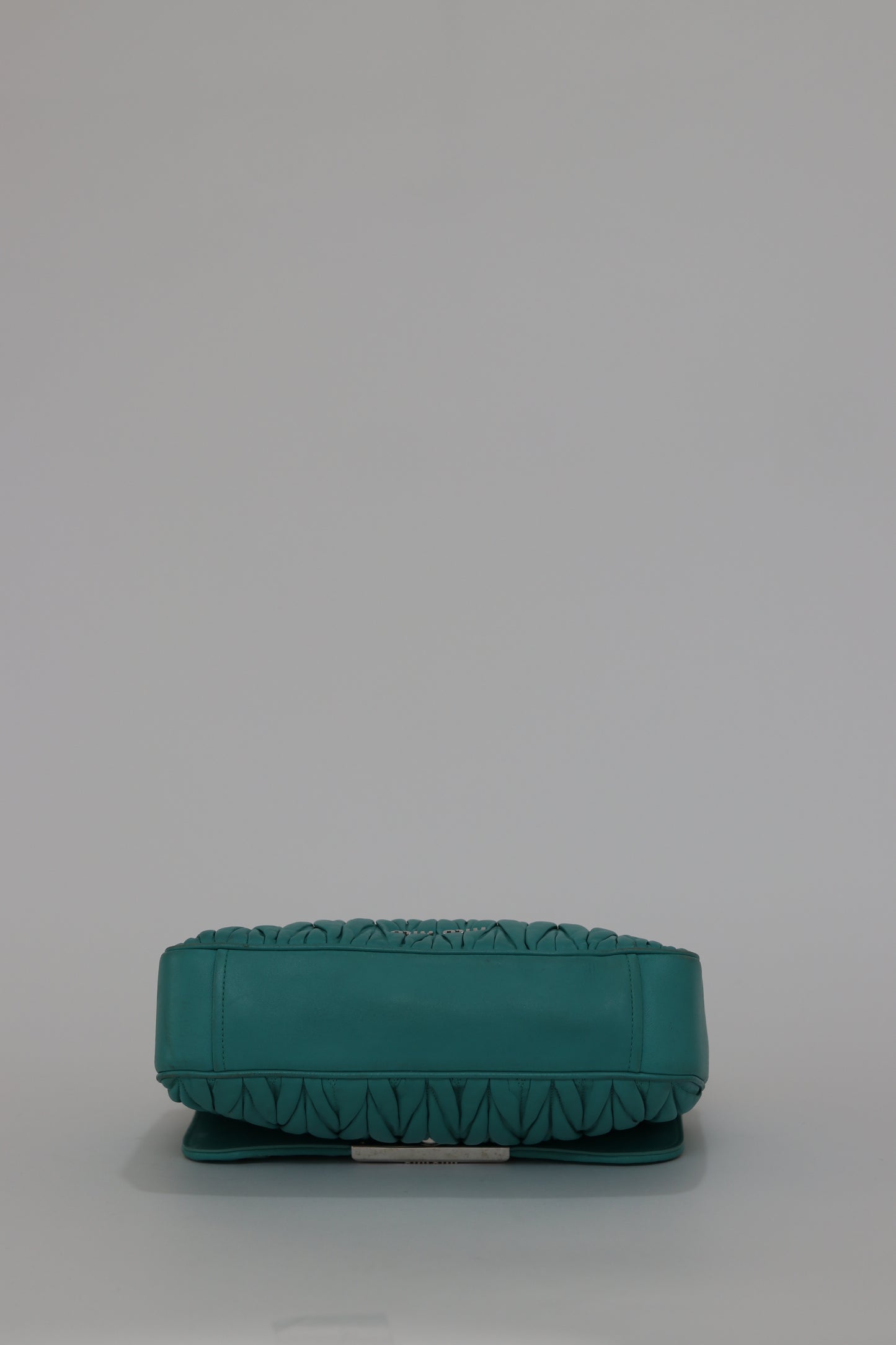 Miu Miu Emerald Green Leather Matrasse Chain Shoulder Bag