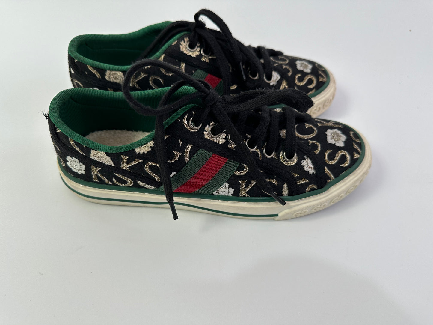 GUCCI Canvas Printed Sneakers Size 37 EU