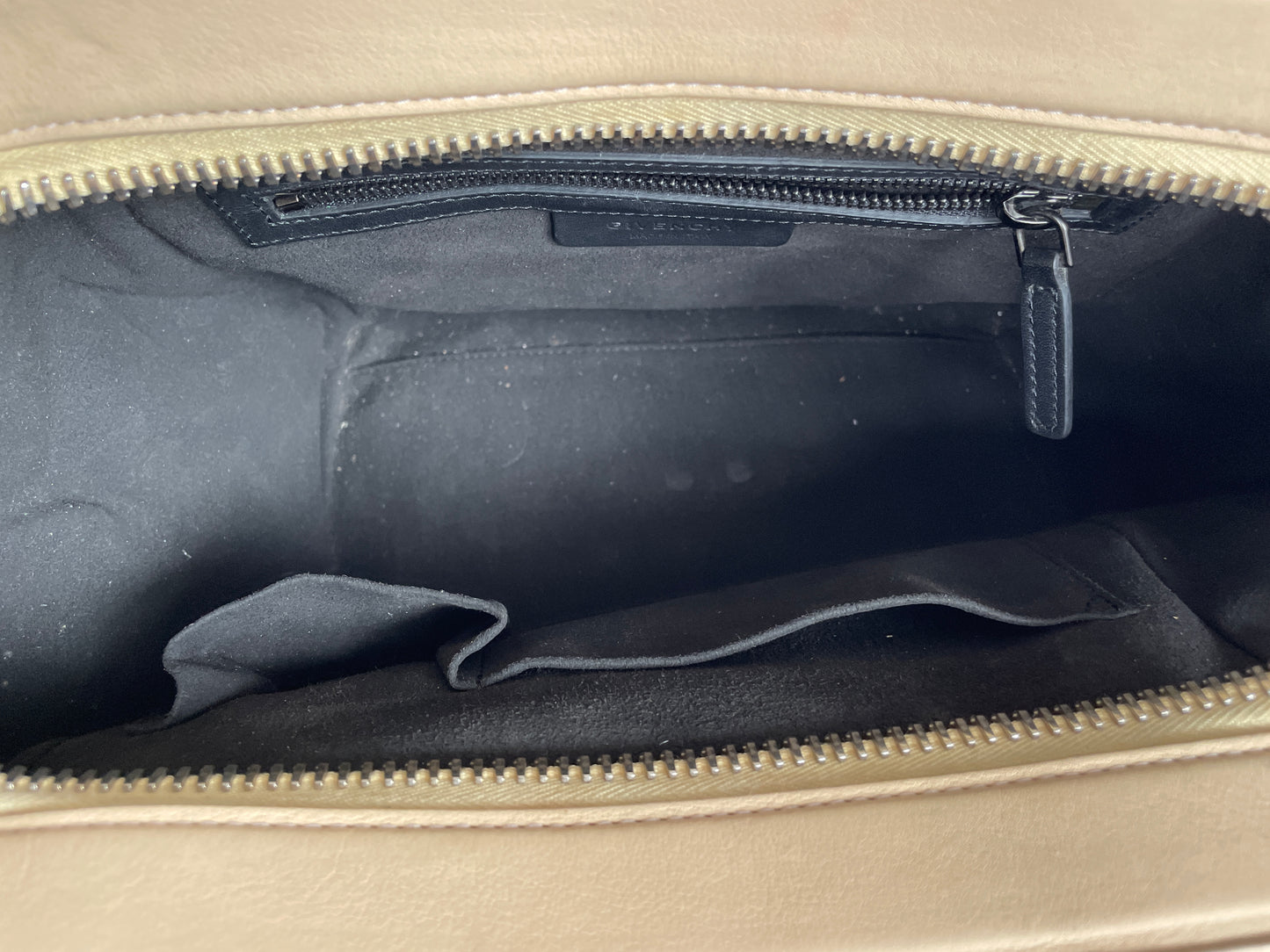 GIVENCHY Biege Calfskin Leather Small HDG Tote Bag