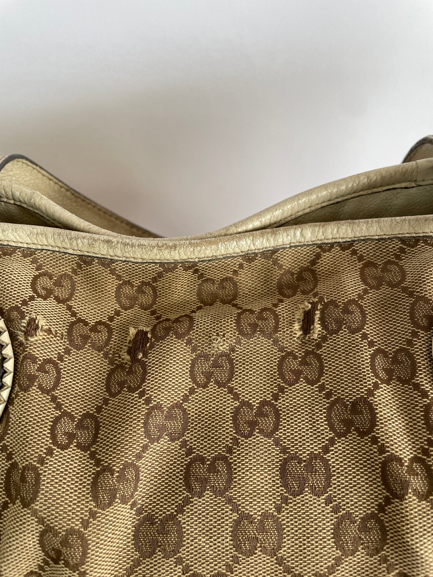 GUCCI Monogram Large Tribeca Tote Off White