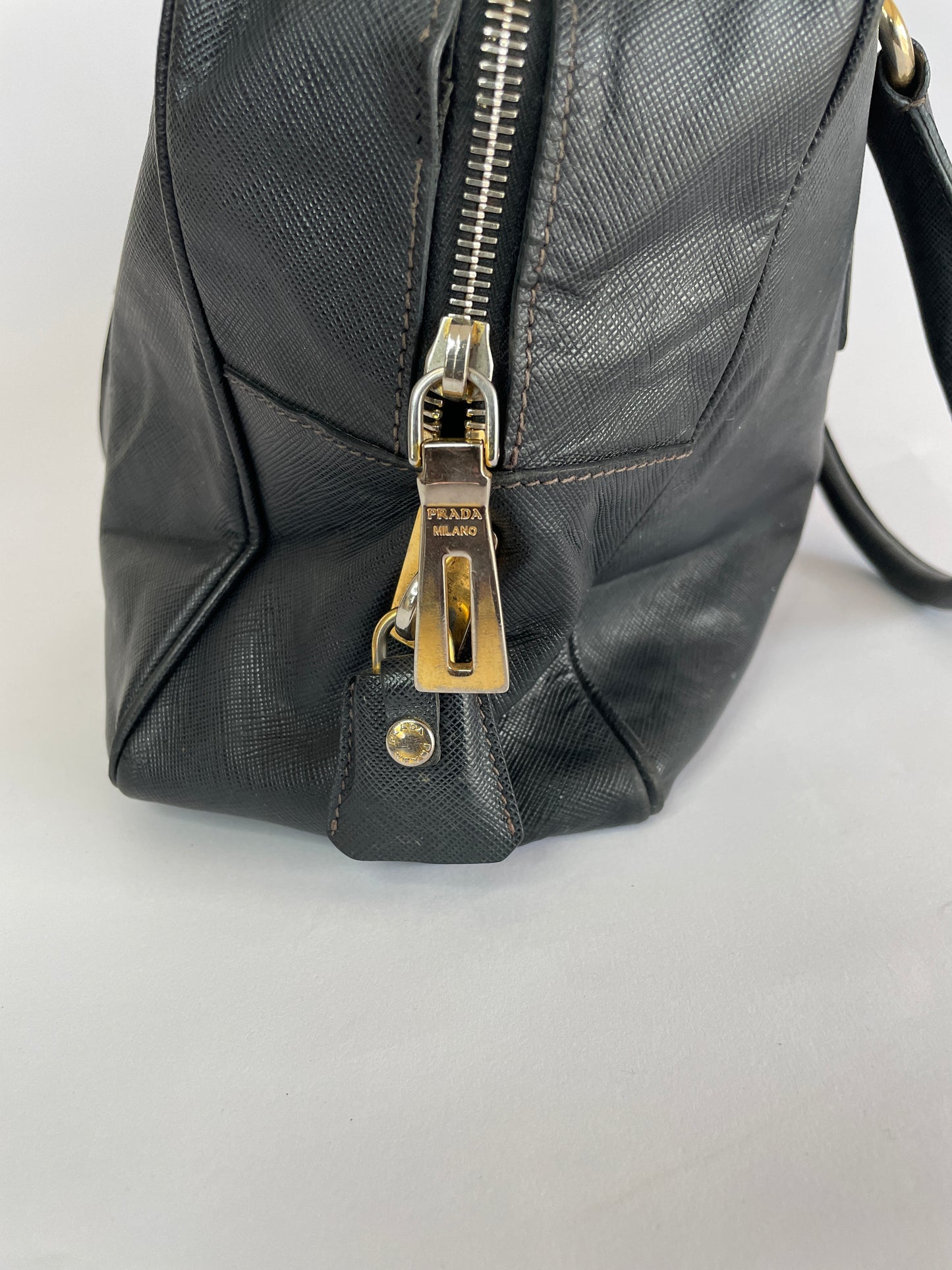 PRADA Saffiano Travel Briefcase Nero Black