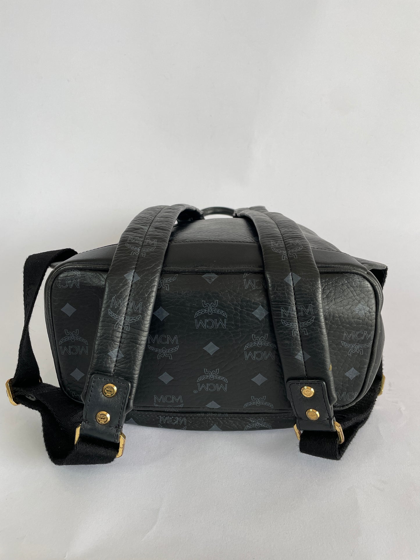MCM Unisex Visetos Studded Small Stark M Backpack
