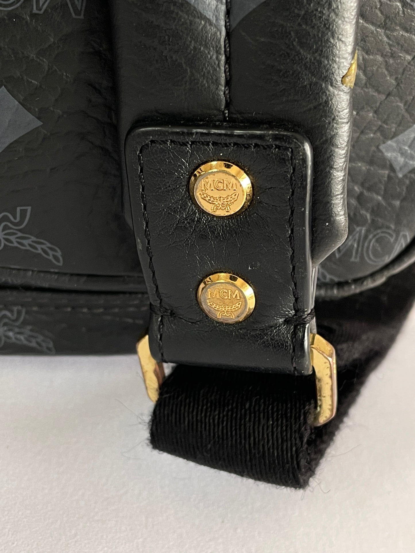 MCM Unisex Visetos Studded Small Stark M Backpack