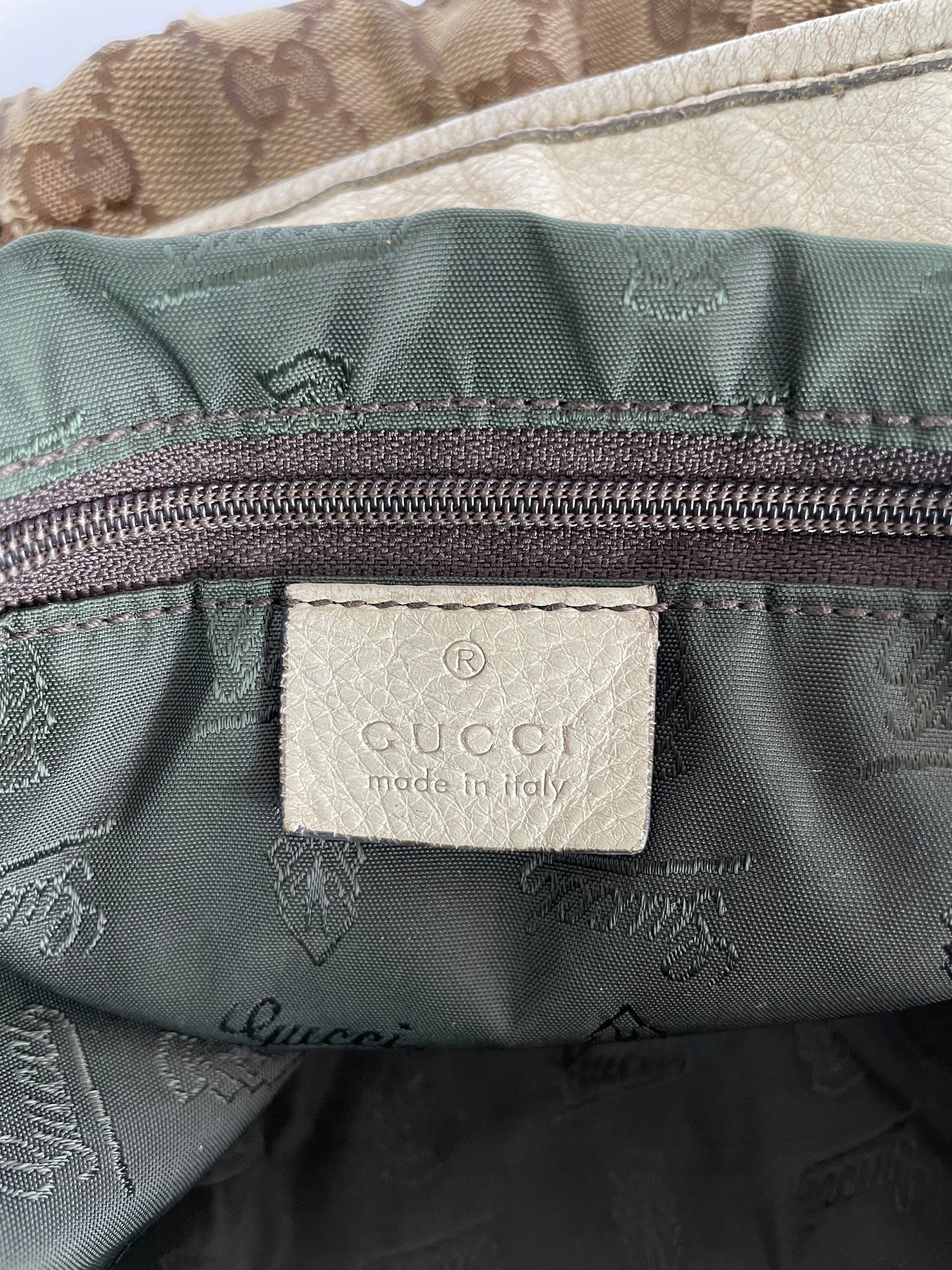 GUCCI Monogram Large Tribeca Tote Off White