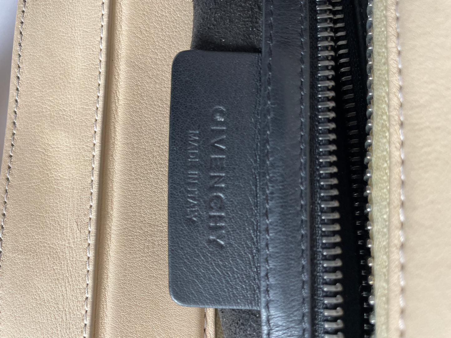 GIVENCHY Biege Calfskin Leather Small HDG Tote Bag