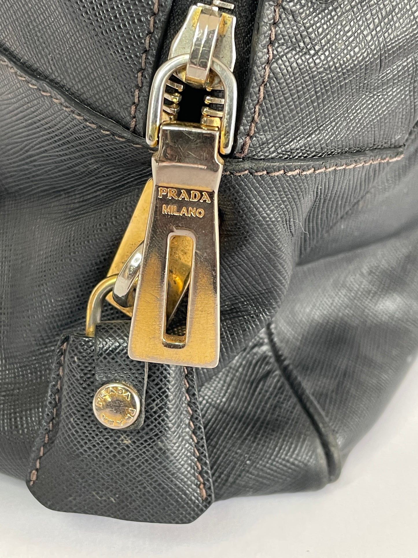 PRADA Saffiano Travel Briefcase Nero Black