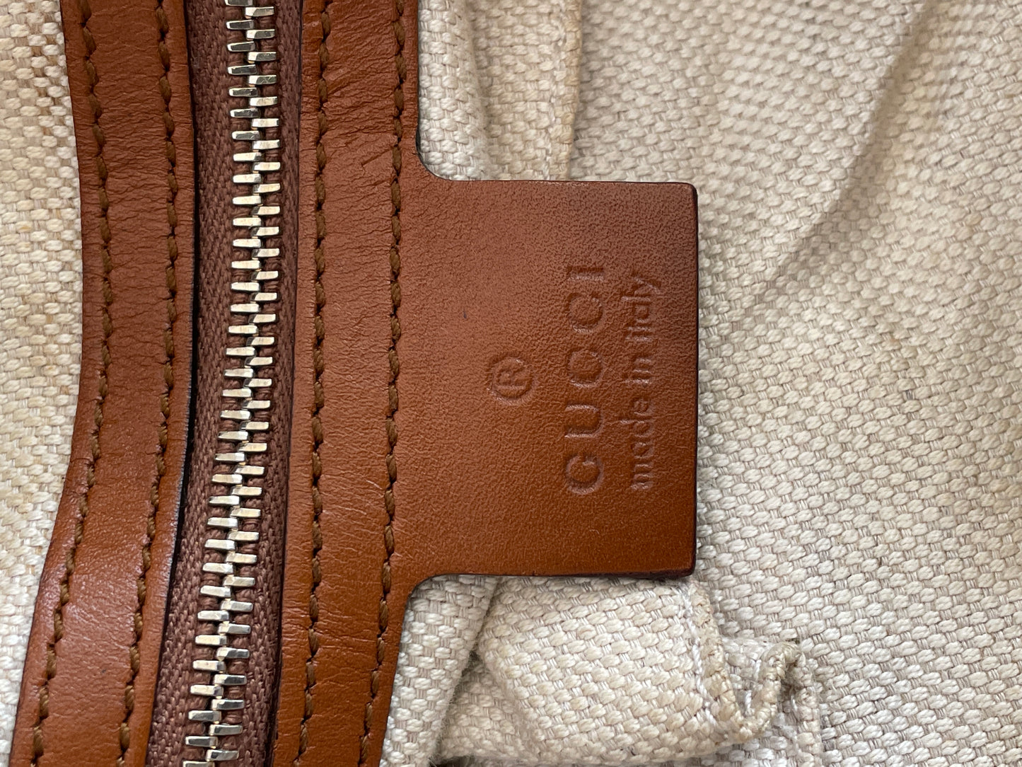 GUCCI Monogram Small Brick Lane Boston Light Brown