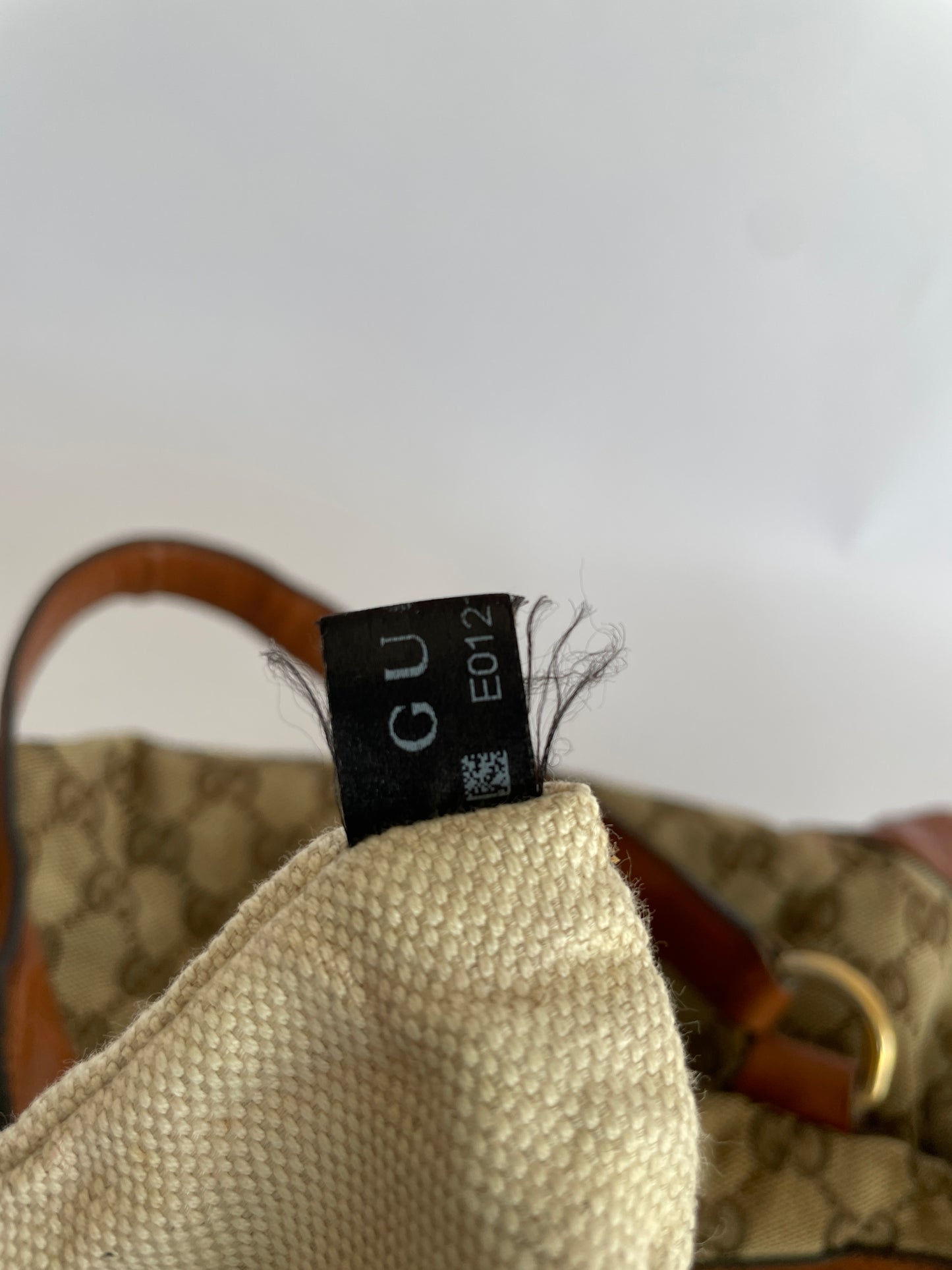 GUCCI Monogram Small Brick Lane Boston Light Brown