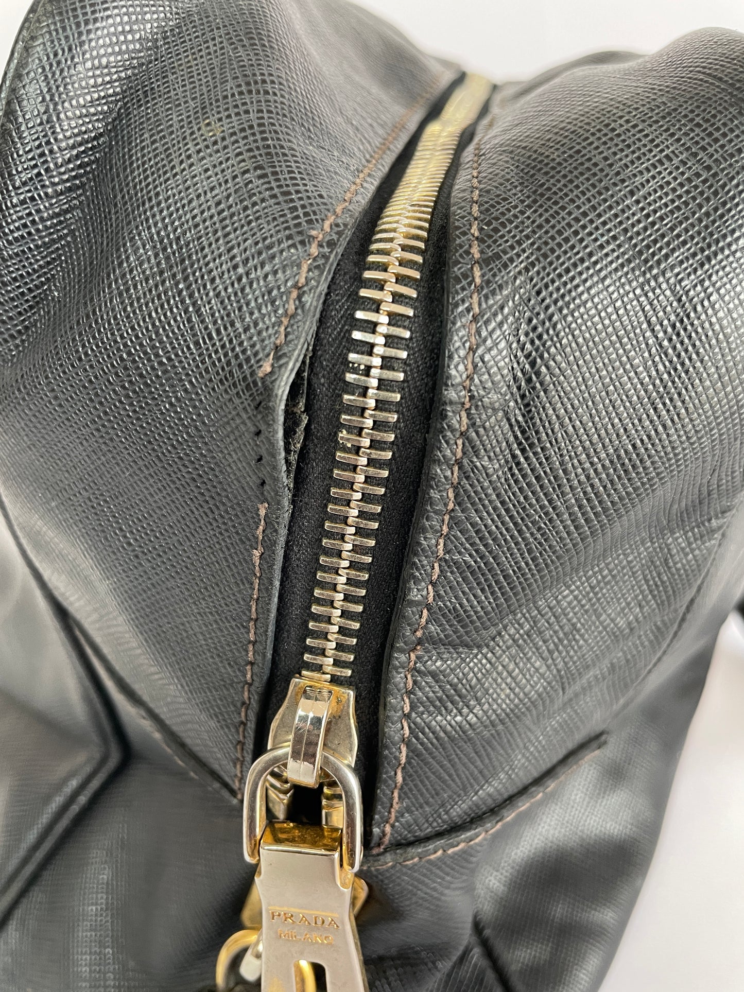 PRADA Saffiano Travel Briefcase Nero Black
