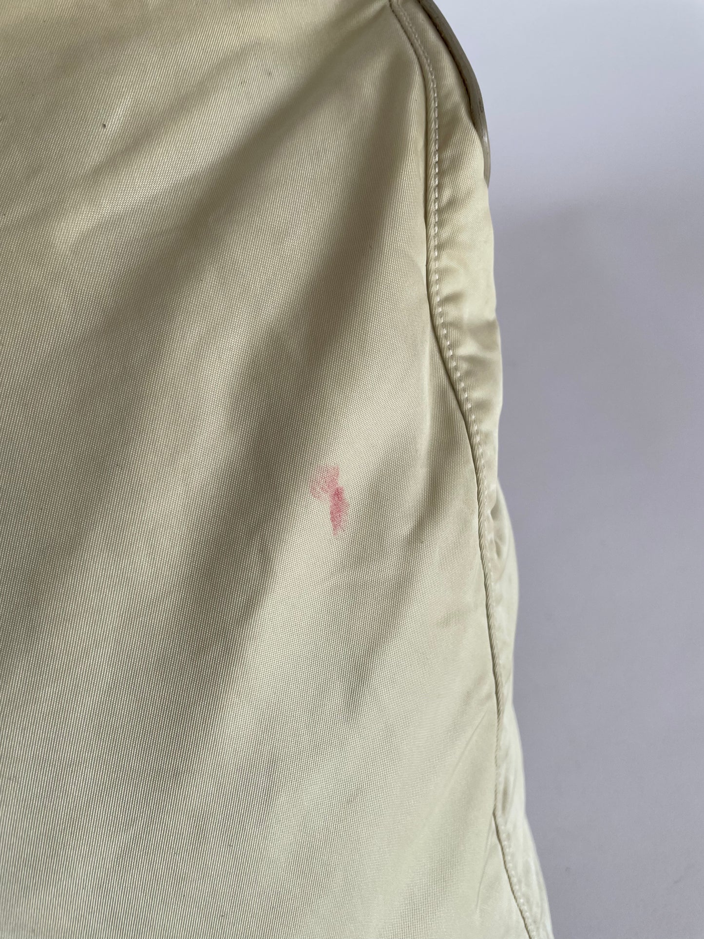 PRADA Beige Nylon Messenger Bag.