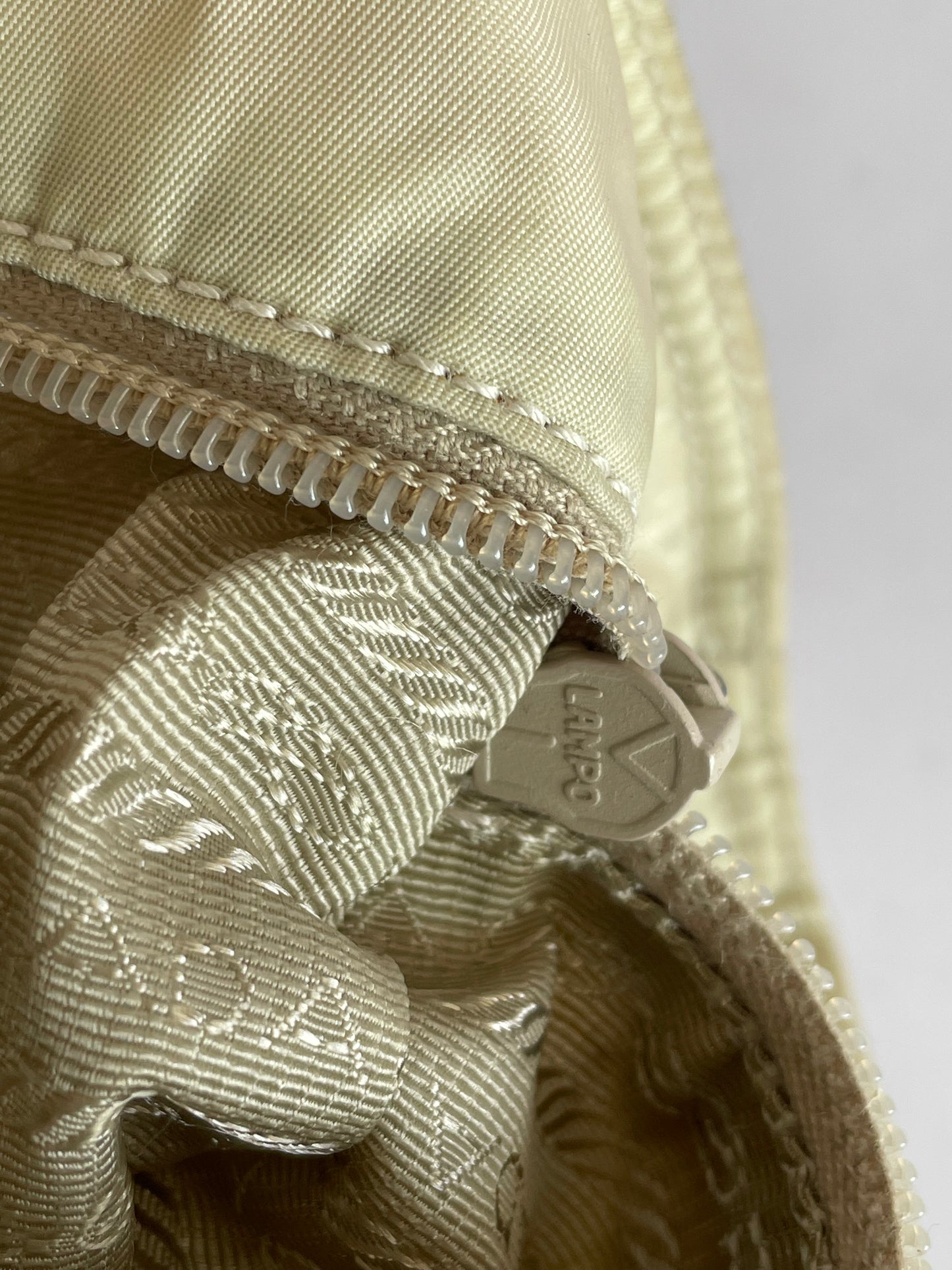 PRADA Beige Nylon Messenger Bag.