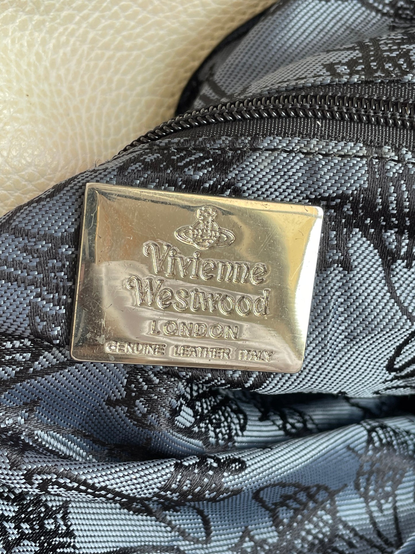 VIVIENNE WESTWOOD Checkered Foldable Tote Bag