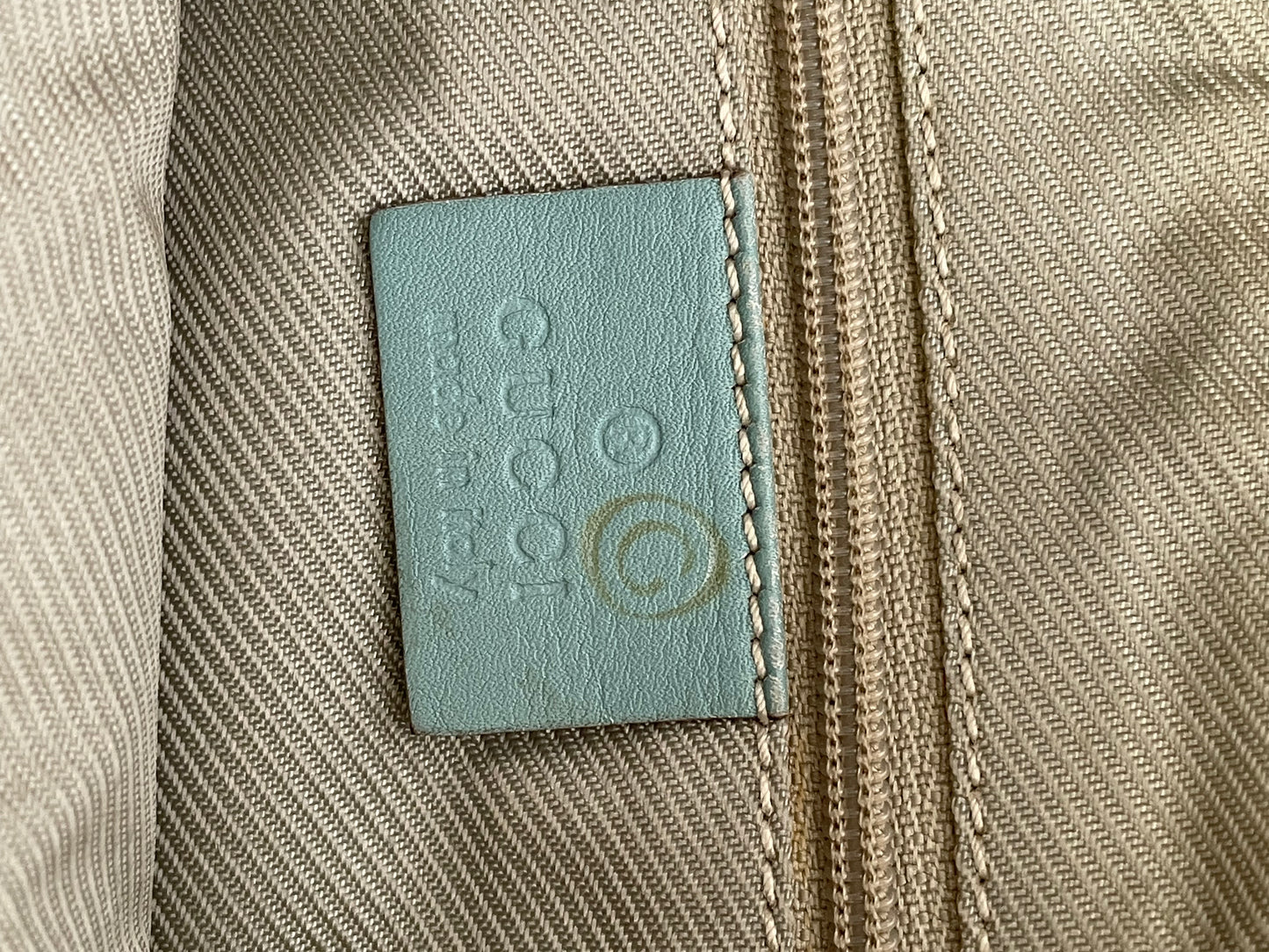 GUCCI Suede GG Canvas Hobo Bag.