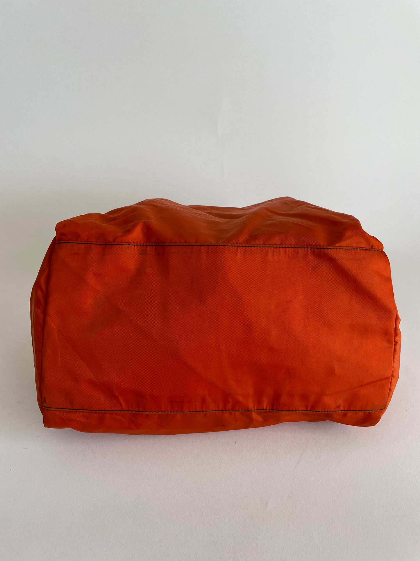 VINTAGE PRADA orange Nylon small duffle bag