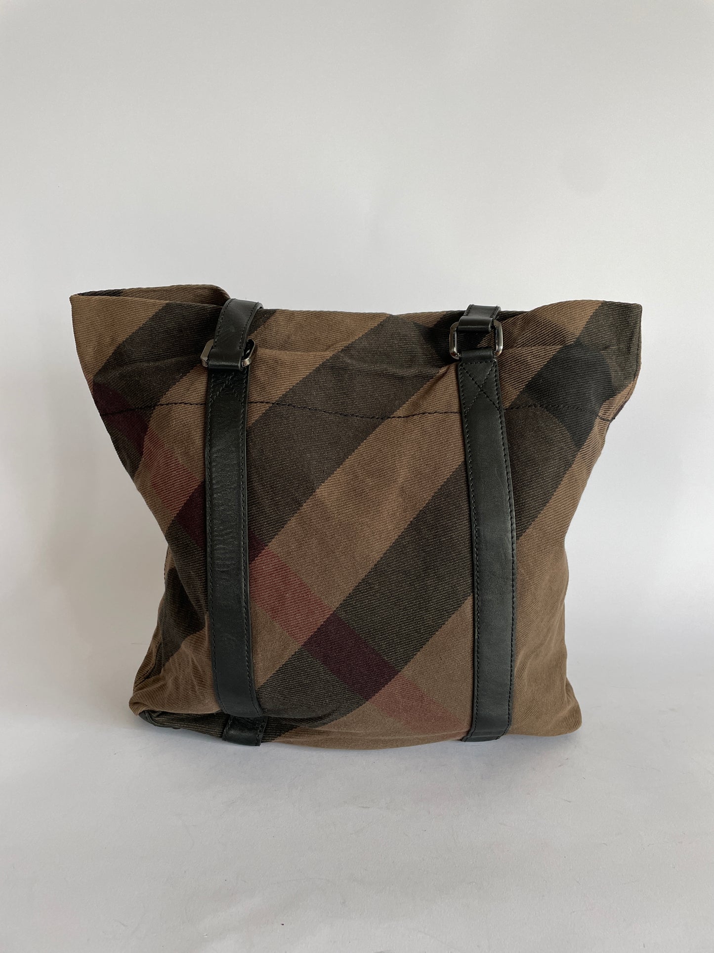 Burberry Brown Brit Check Canvas Tote
