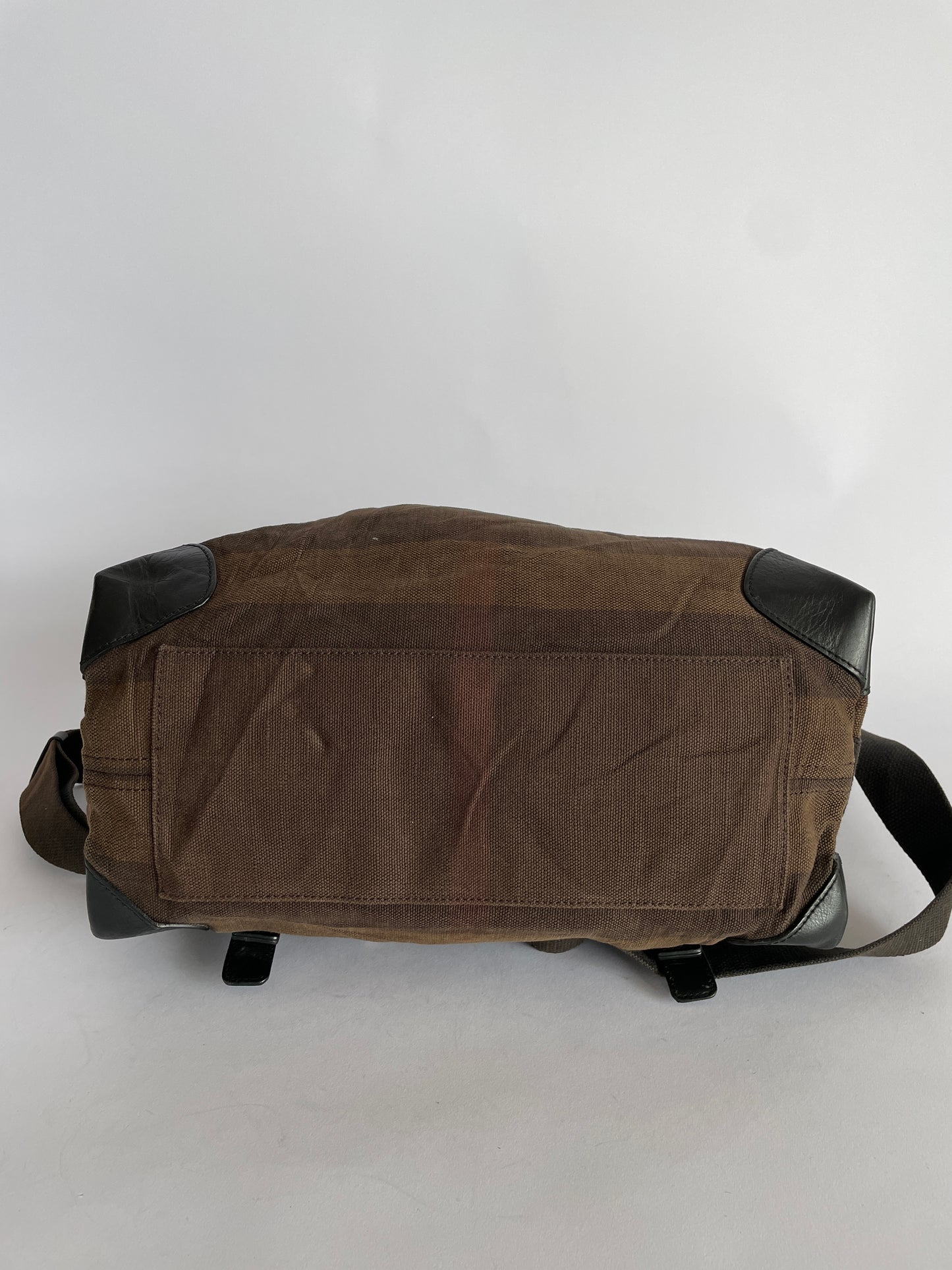 Burberry Brown Canvas Large Messenger Bag