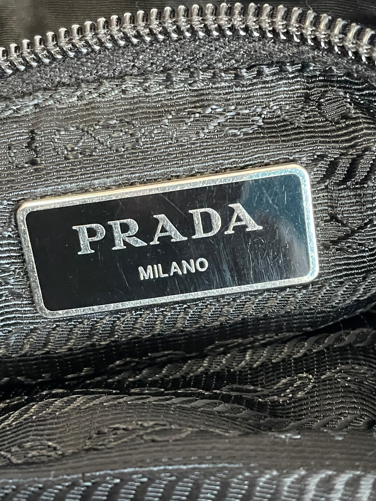 PRADA Tessuto Nylon Crossbody Bag Black