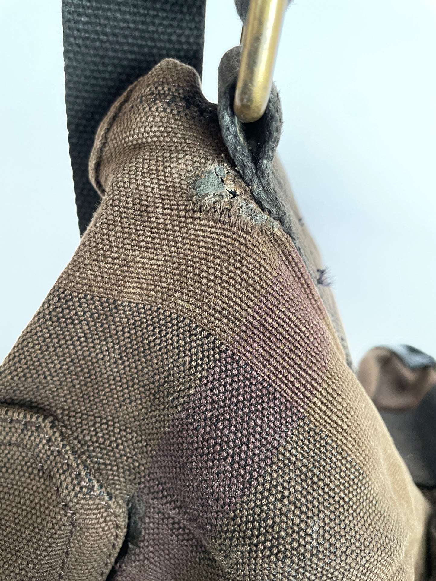 Burberry Brown Canvas Large Messenger Bag