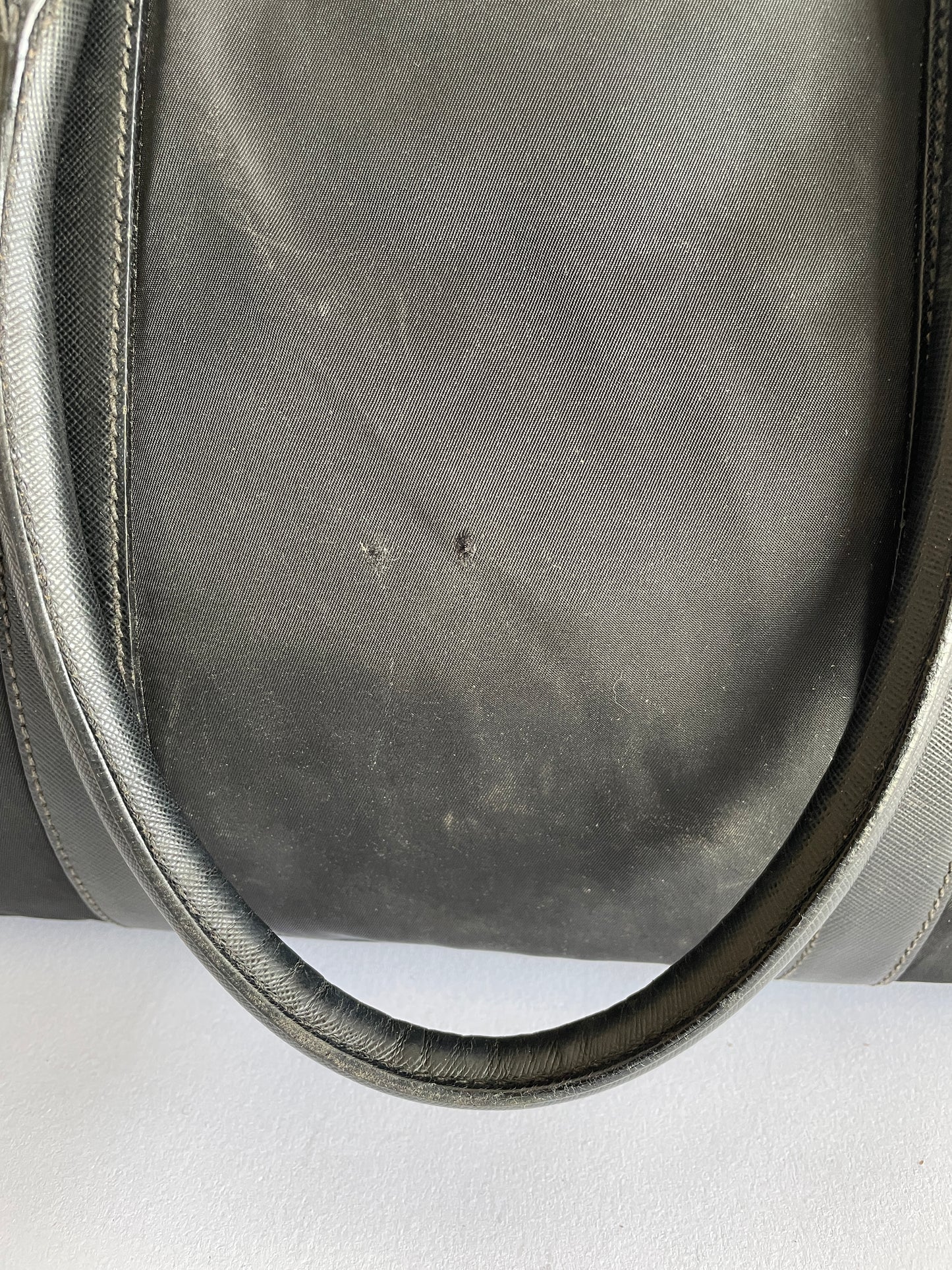 Prada Black Nylon and Saffiano Leather Briefcase