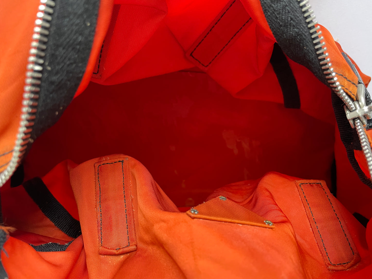 VINTAGE PRADA orange Nylon small duffle bag