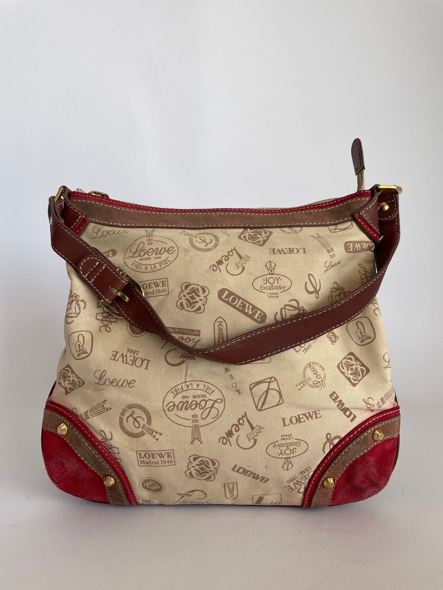 Loewe Unisex Multicolor Canvas and Suede Leather 160th Anniversary Shoulder Bag