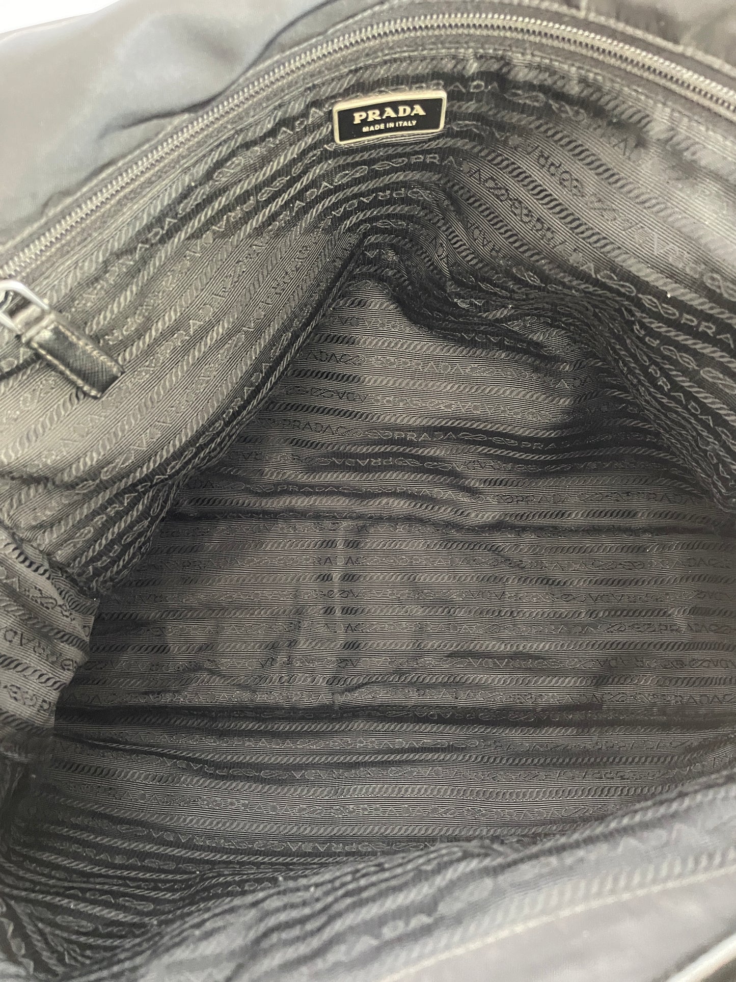 PRADA Mens Black Tessuto Nylon Crossbody Bag