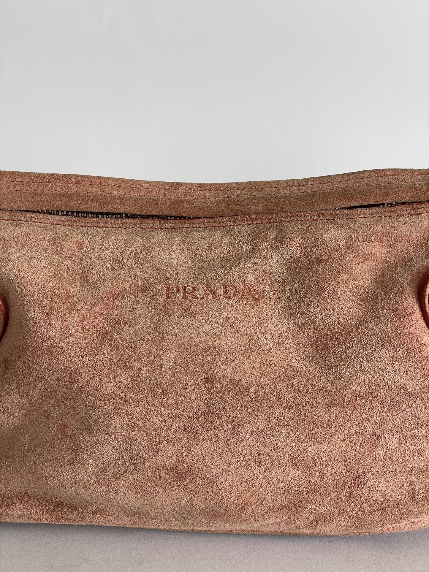 VINTAGE PRADA Pink Women’s Suede Shoulder bag.