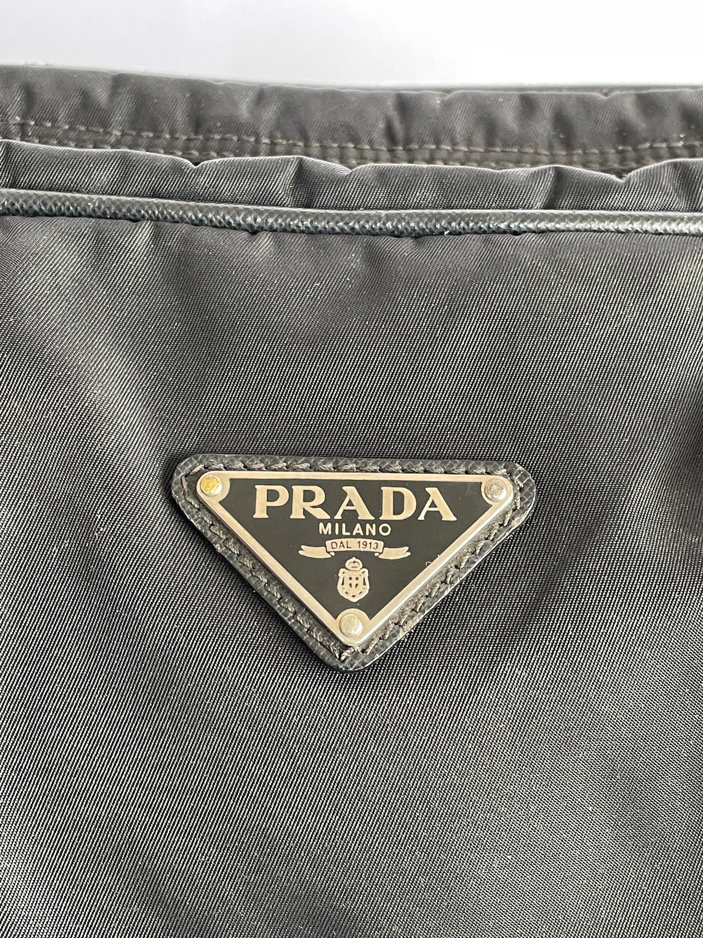Prada Black Nylon and Saffiano Leather Briefcase