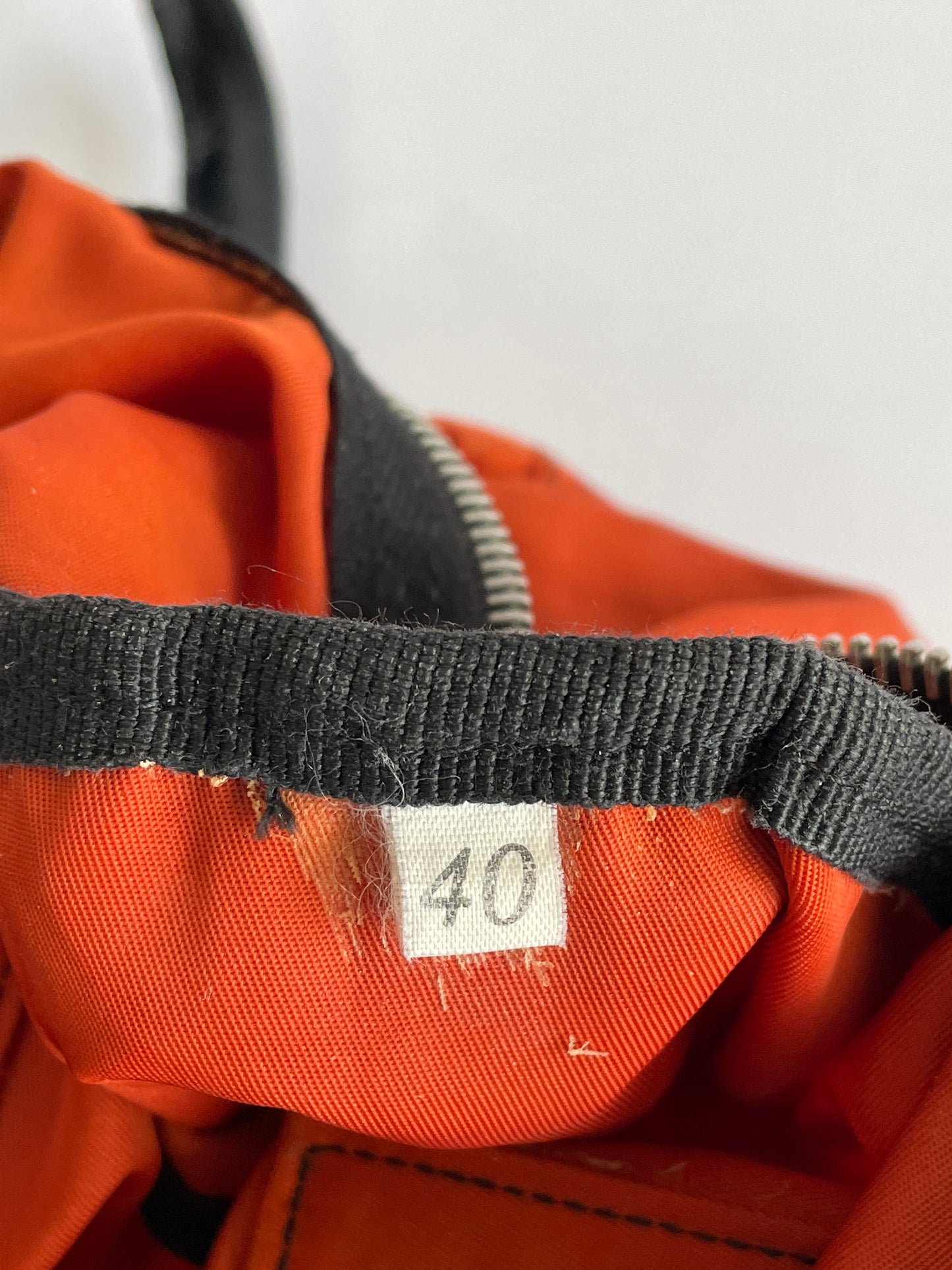 VINTAGE PRADA orange Nylon small duffle bag