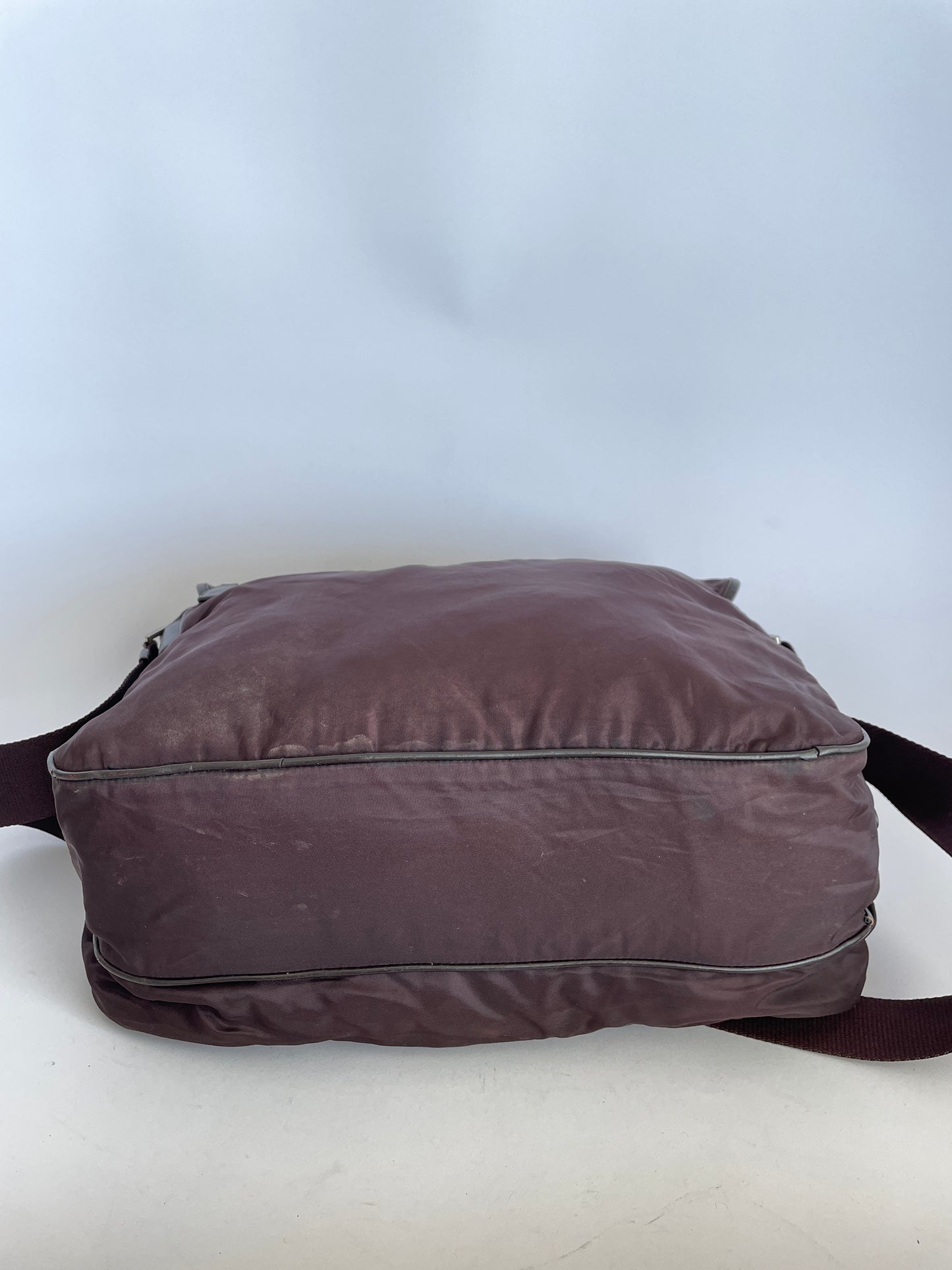 PRADA Mens Brown Tessuto Nylon/leather Crossbody Bag