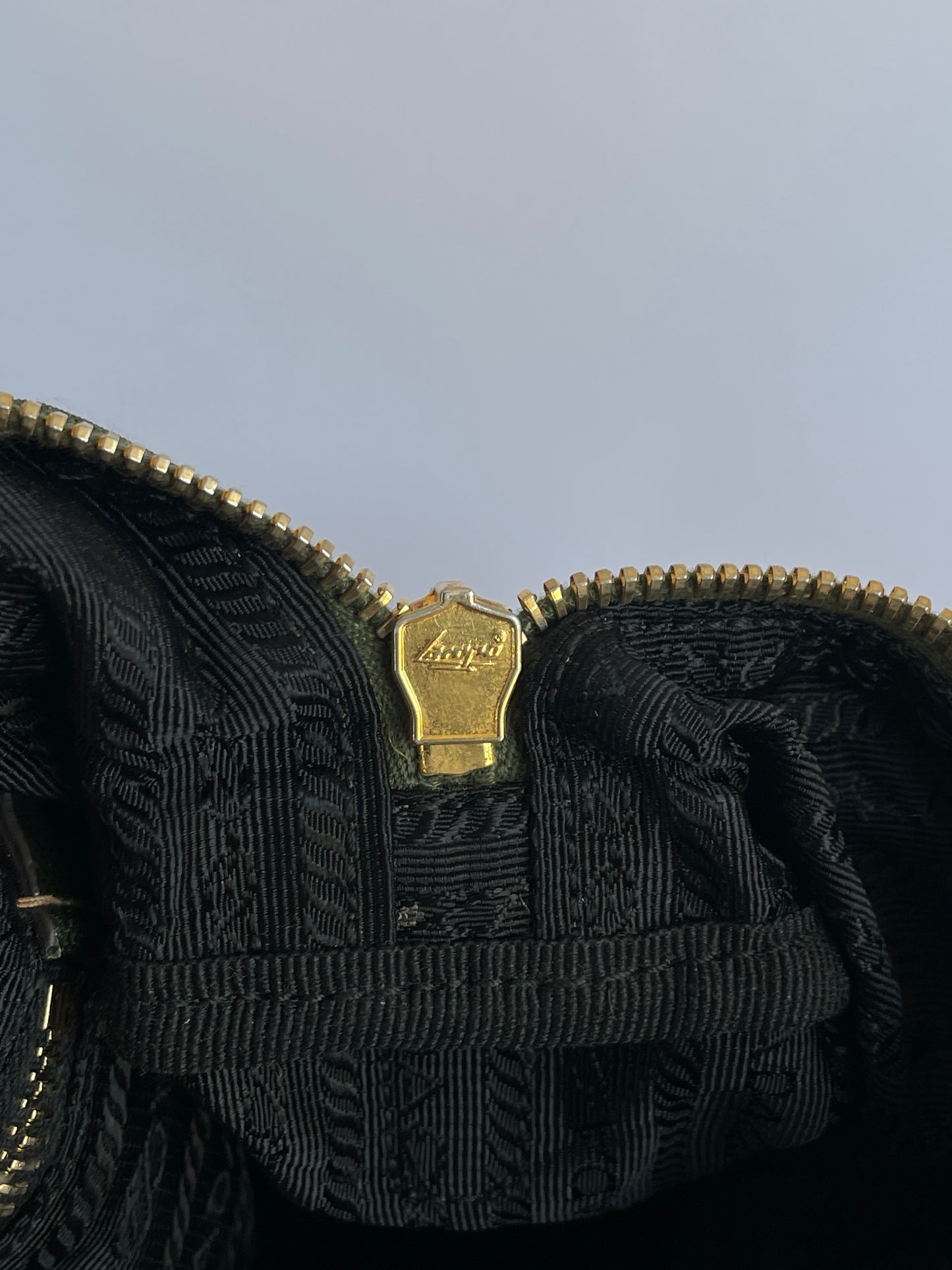 Prada Green Nylon and Leather Duffle Bag