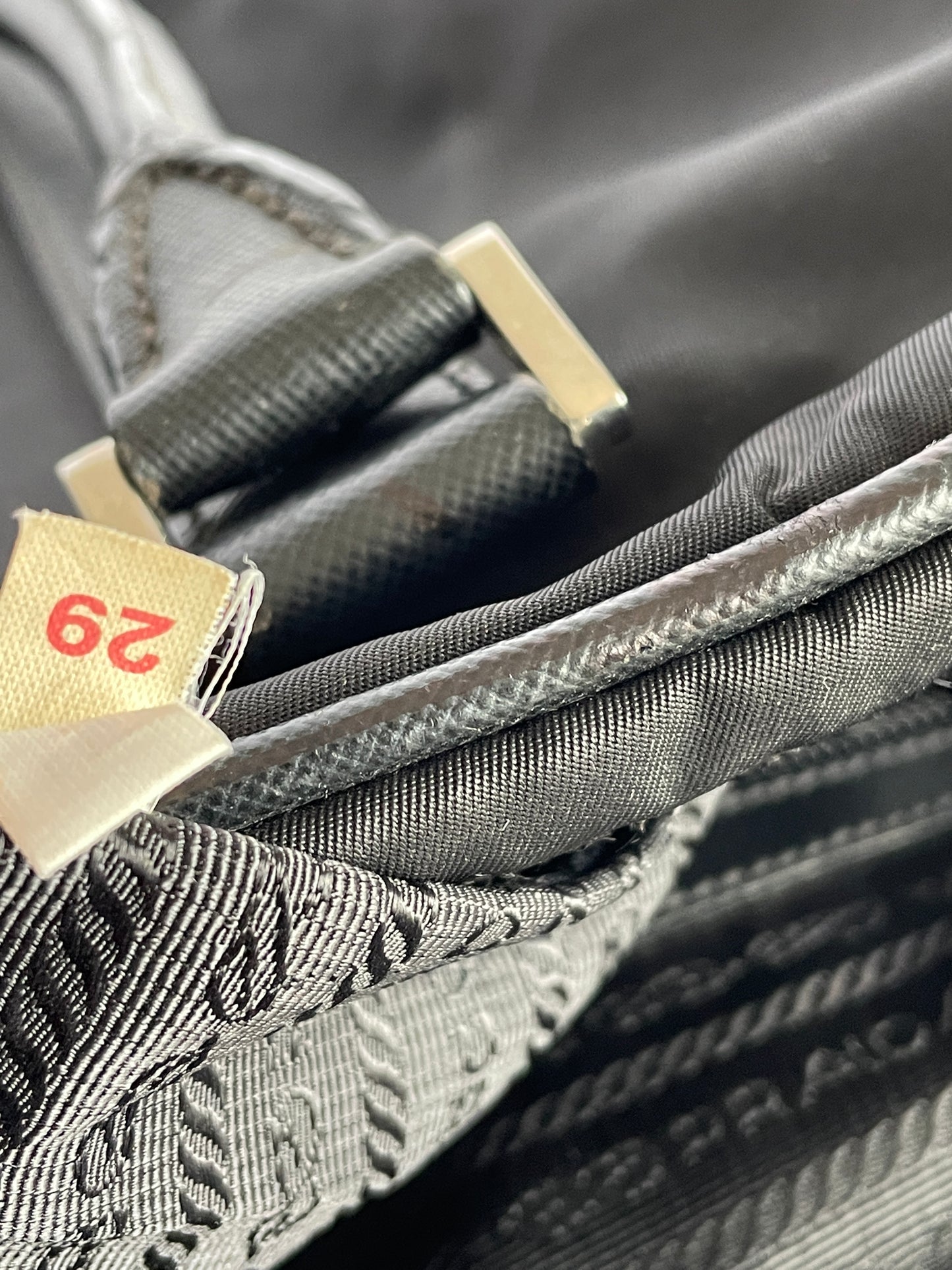 Prada Black Nylon and Saffiano Leather Briefcase