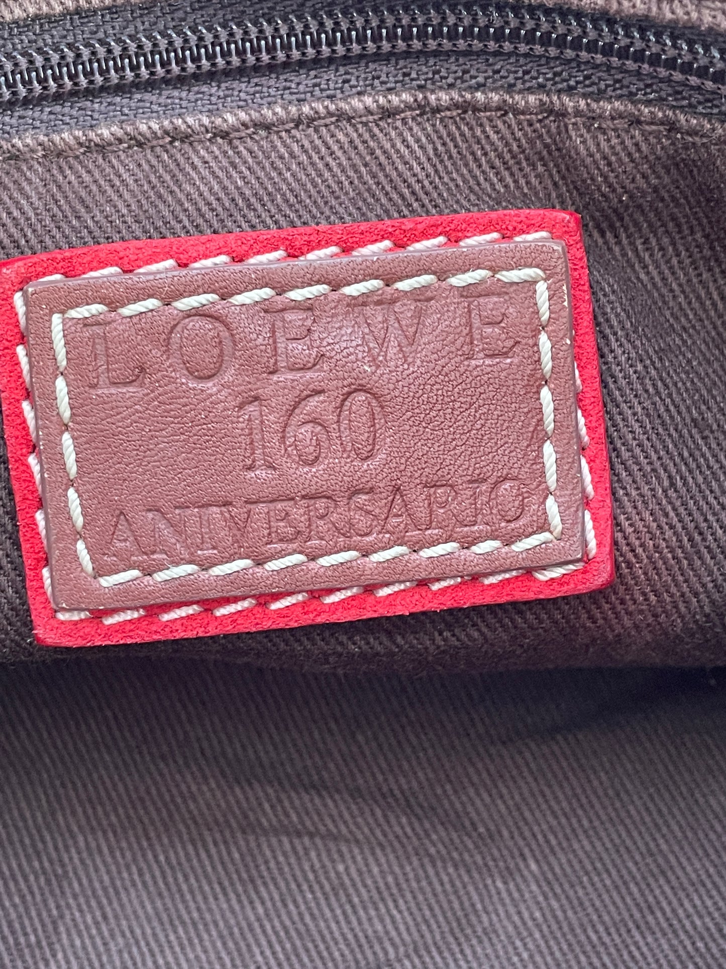 Loewe Unisex Multicolor Canvas and Suede Leather 160th Anniversary Shoulder Bag