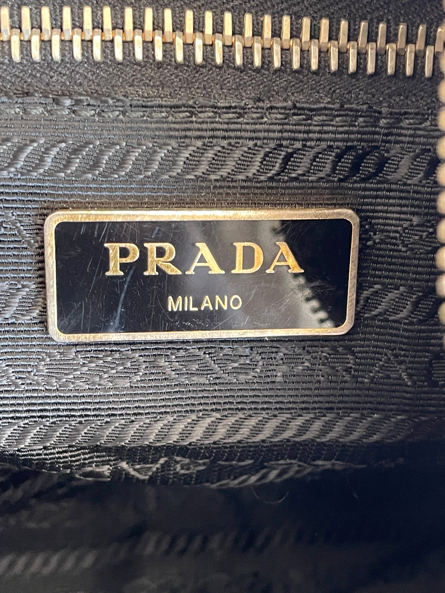 Prada Green Nylon and Leather Duffle Bag