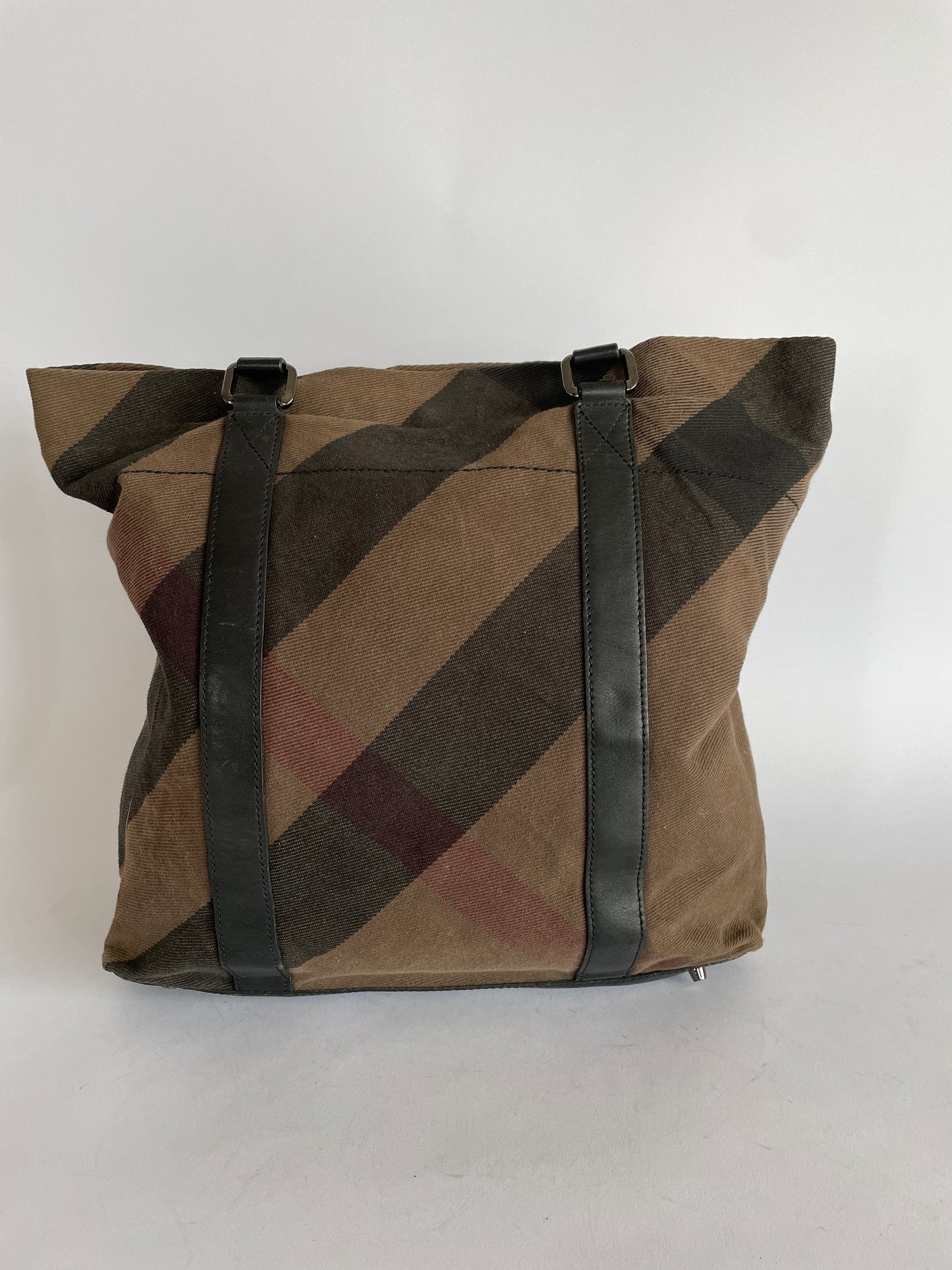 Burberry Brown Brit Check Canvas Tote