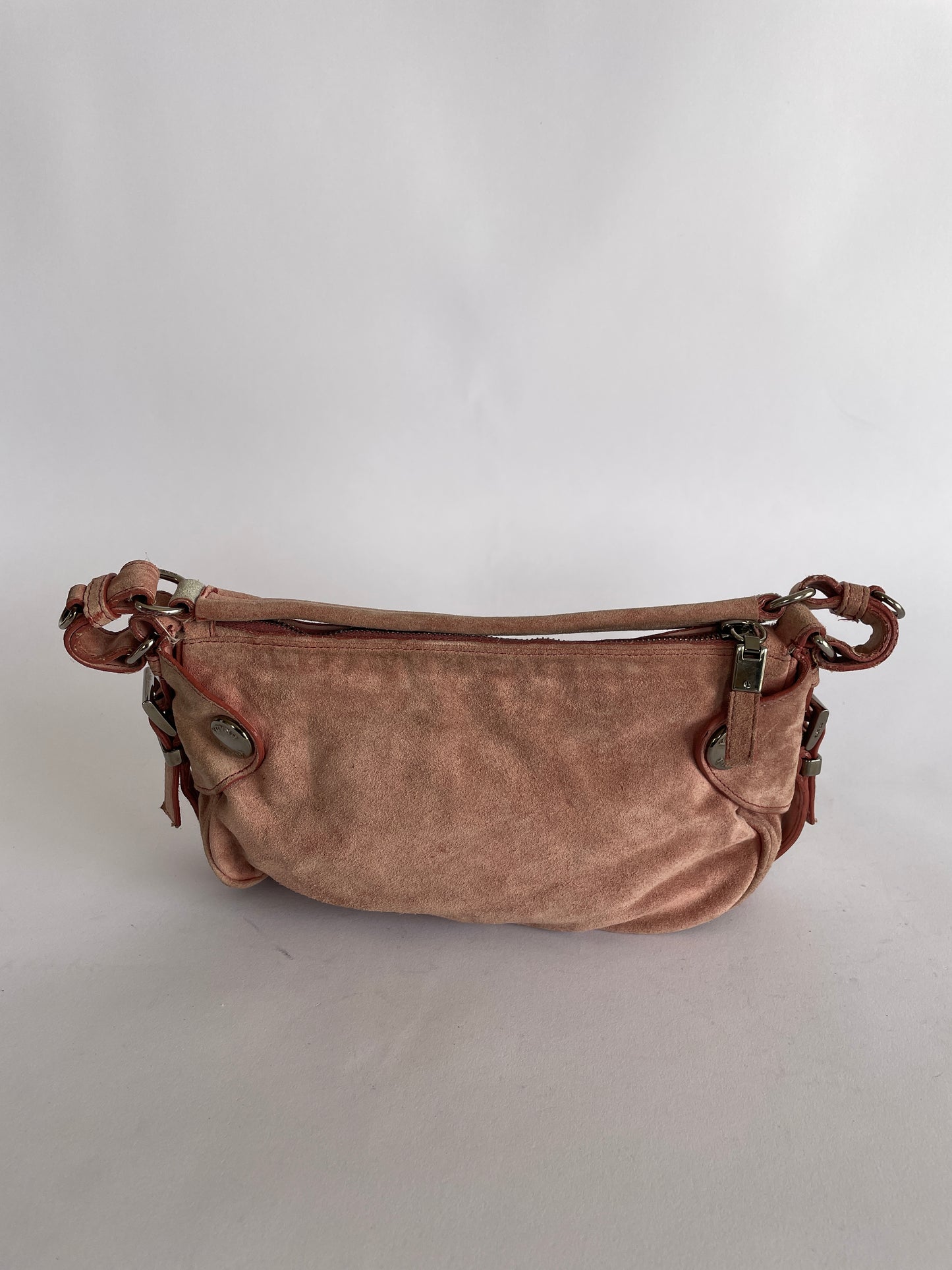 VINTAGE PRADA Pink Women’s Suede Shoulder bag.