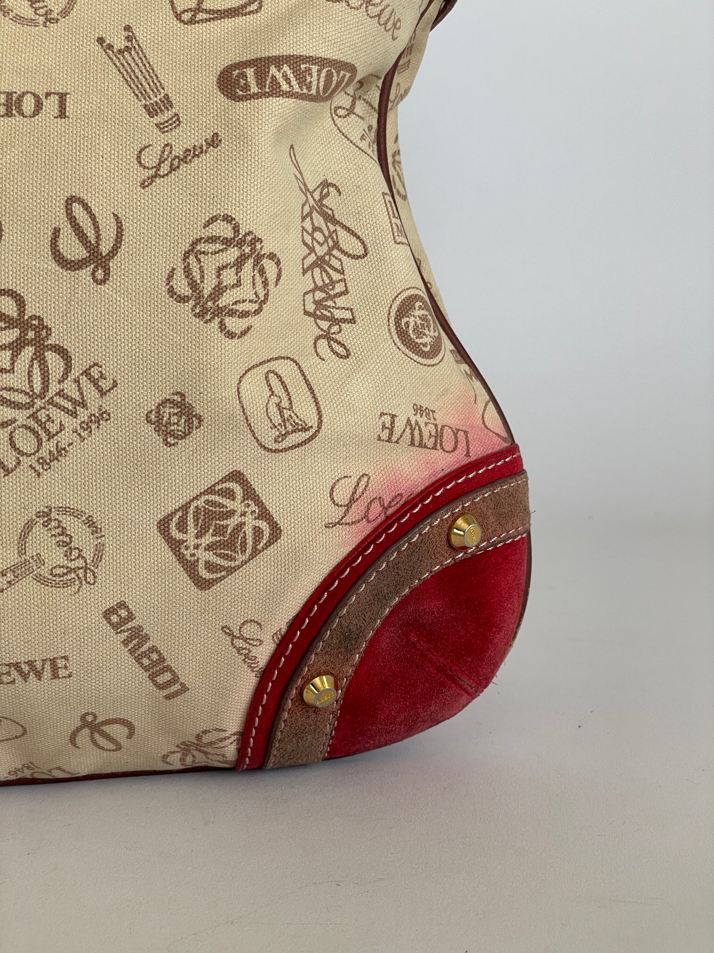 Loewe Unisex Multicolor Canvas and Suede Leather 160th Anniversary Shoulder Bag