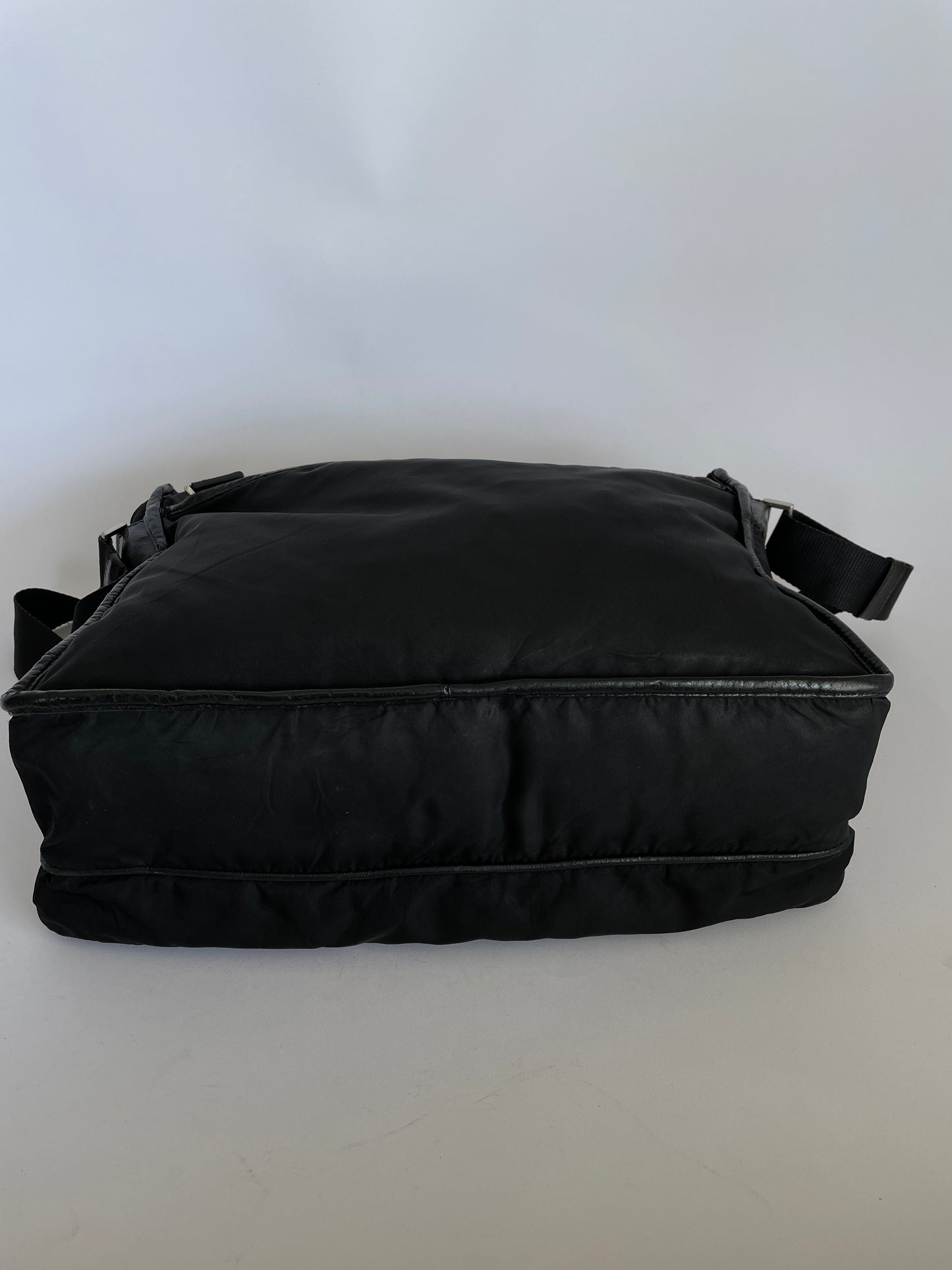 PRADA Mens Black Tessuto Nylon Crossbody Bag