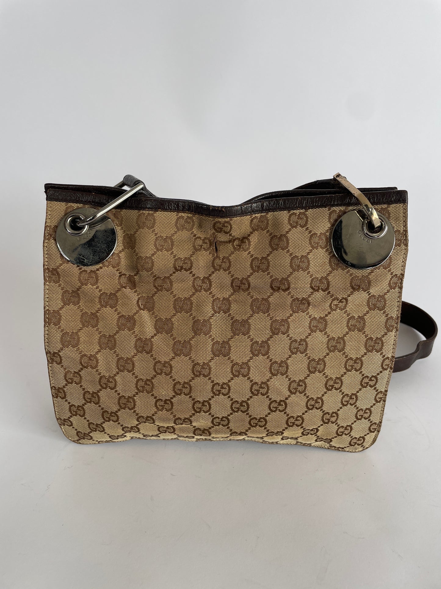 GUCCI
Monogram Eclipse Messenger Bag Brown