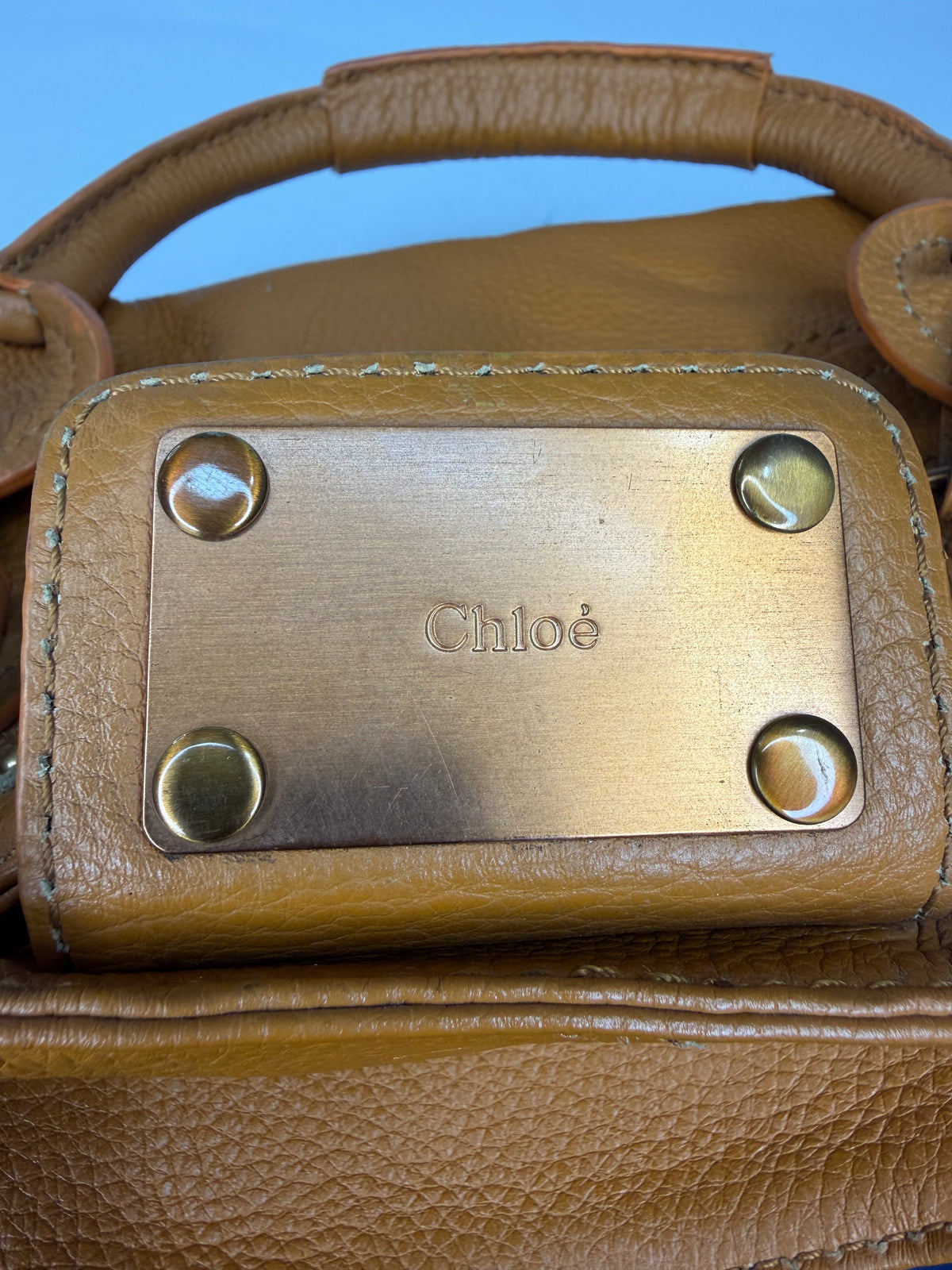 CHLOE
Calfskin Medium Paddington Satchel Tan