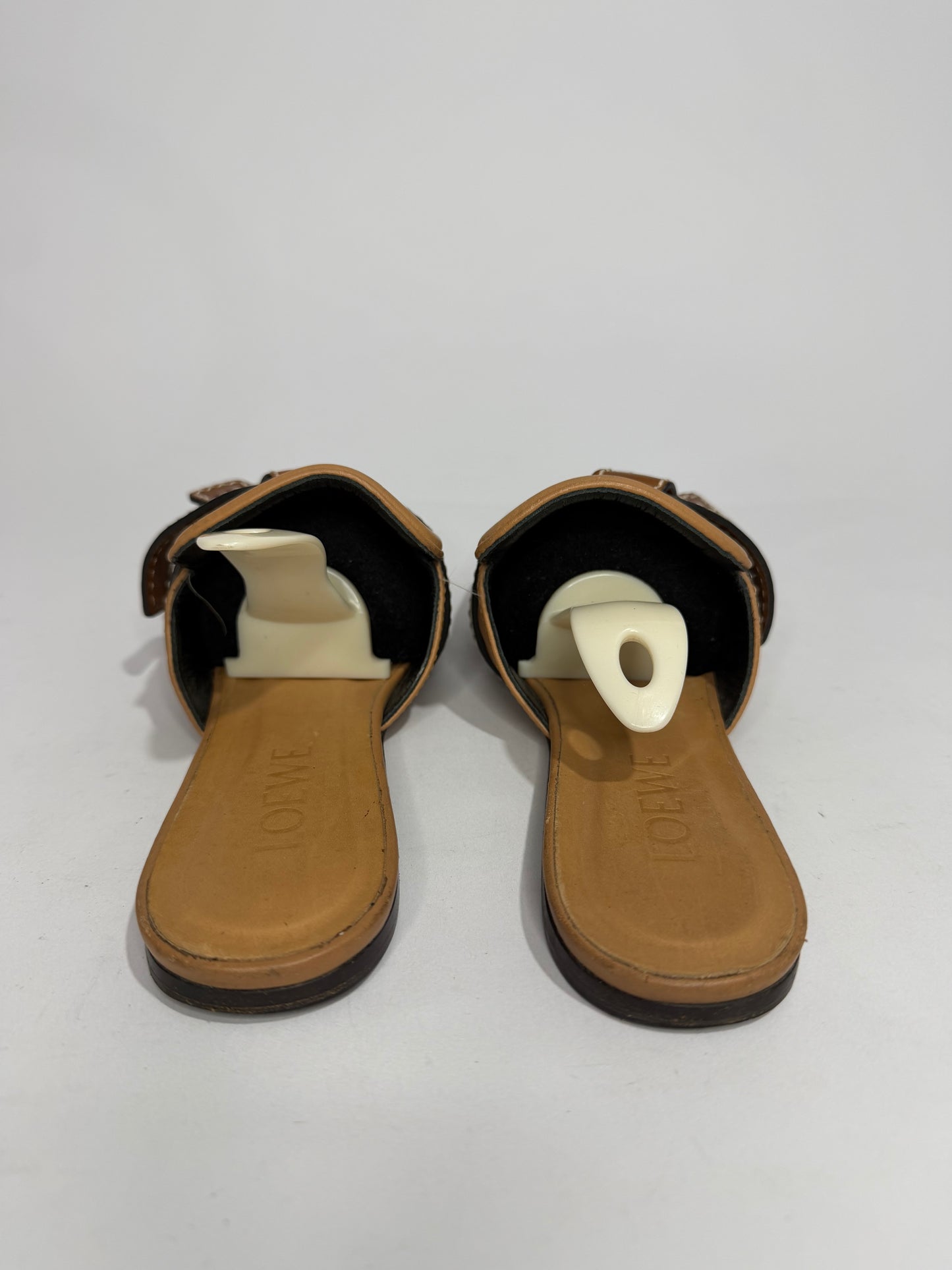 Loewe Brown leather Gate slippers Size 36 EU/6 US/ 3 UK