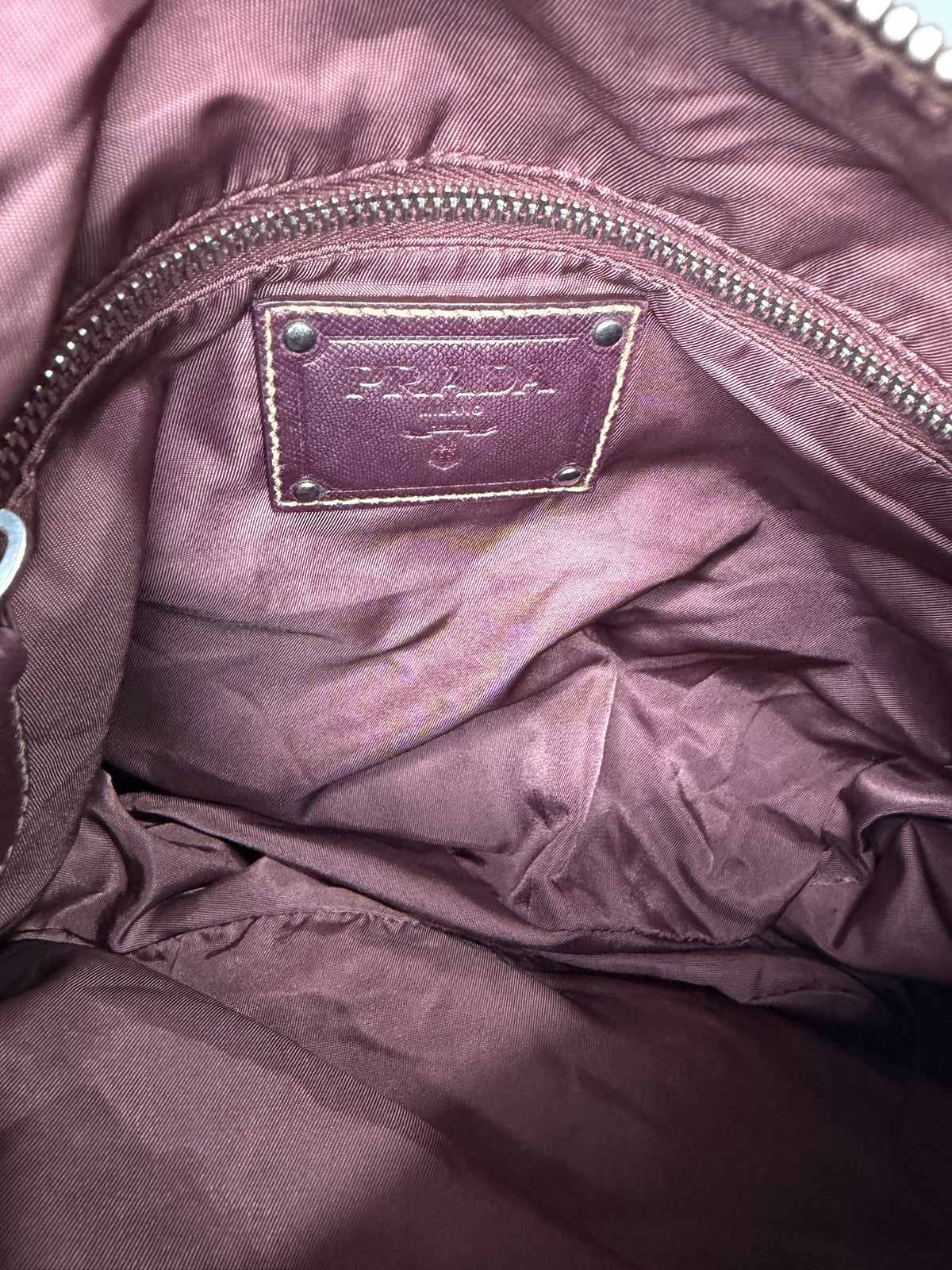 PRADA
Beige Nylon And Leather Medium Messenger Bag